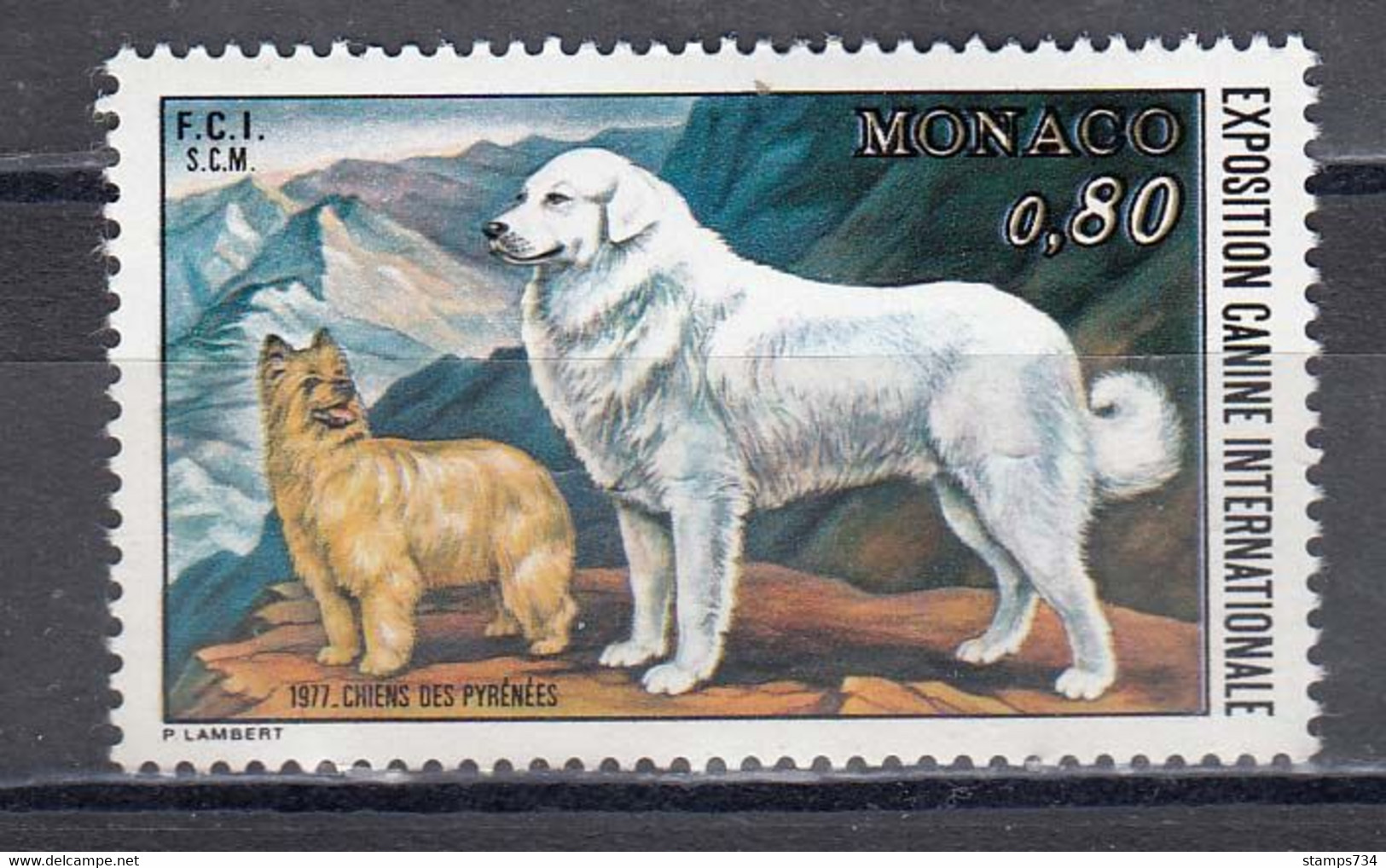 Monaco 1977 - Dogs, Mi-Nr. 1265, MNH** - Neufs