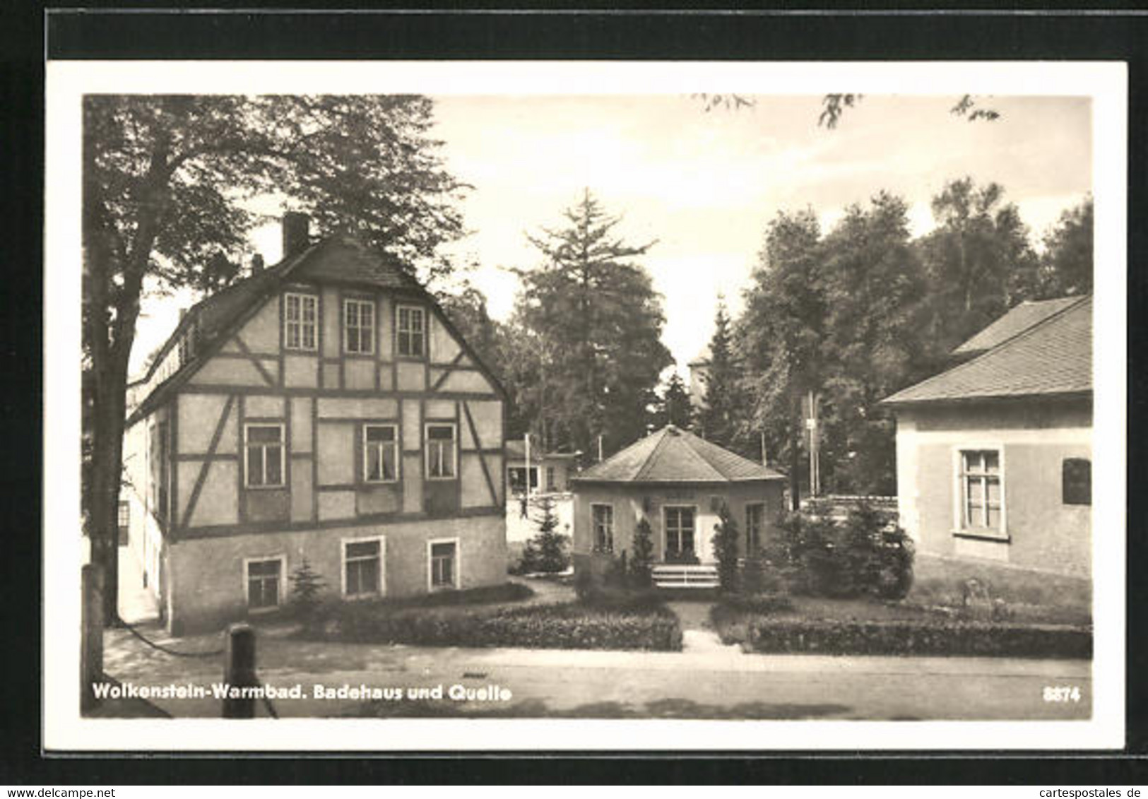 AK Wolkenstein, Warmbad - Badehaus Und Quelle - Wolkenstein