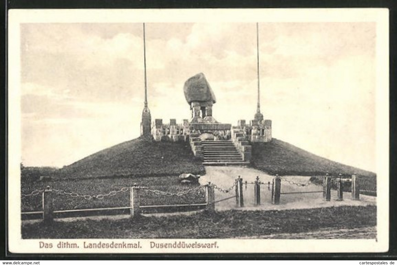 AK Meldorf, Partie Am Dithm. Dusenddüwelswarf Landesdenkmal - Meldorf