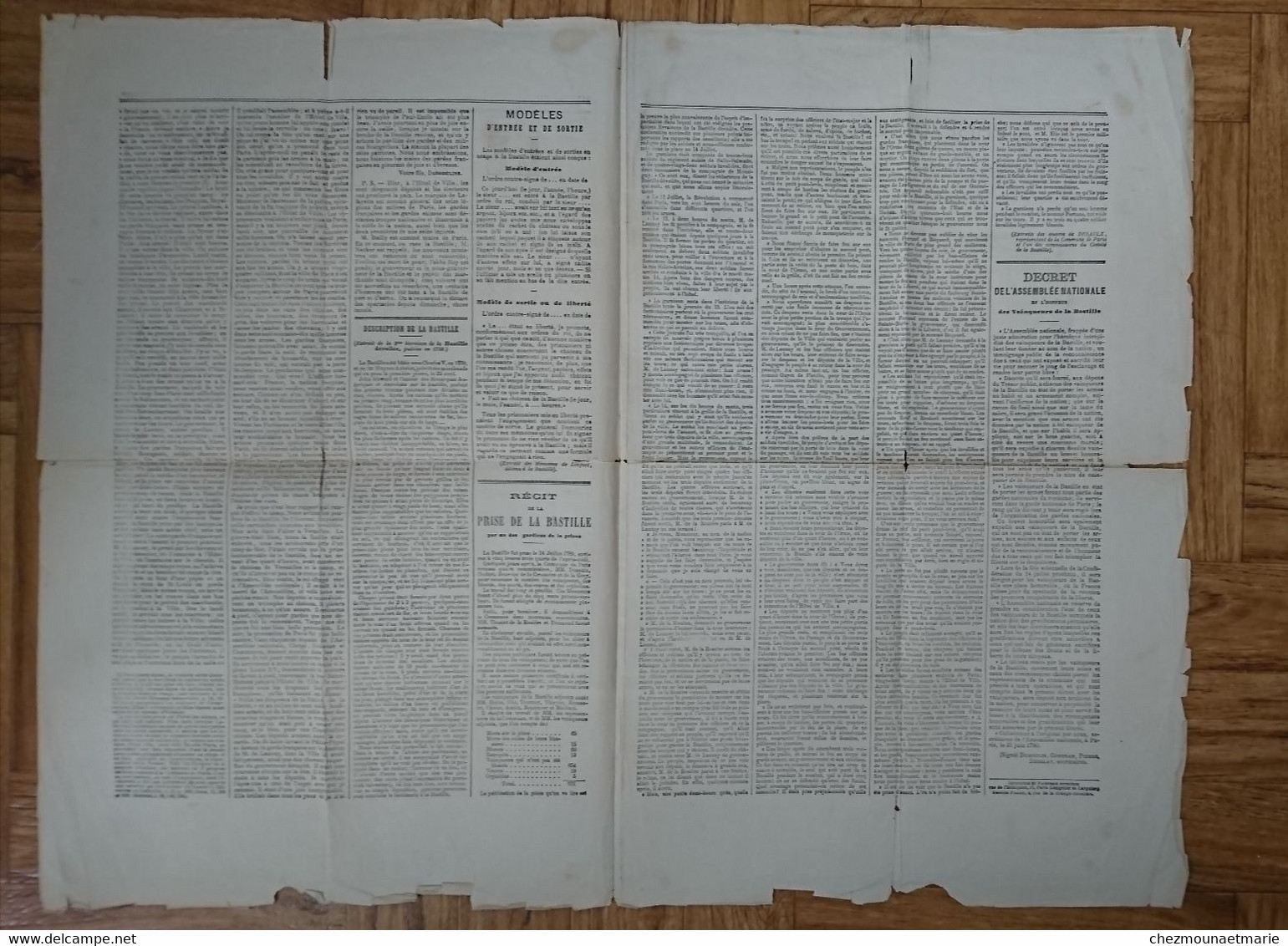 LE PETIT NORD JOURNAL POLITIQUE - SUPPLEMENT SUR LE 12 ET 14 JUILLET 1789 - Zonder Classificatie