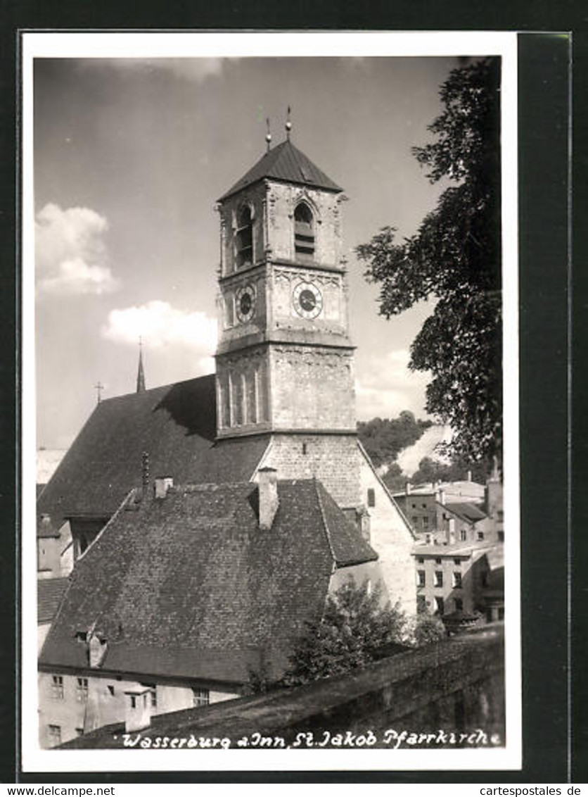 Foto-AK Wasserburg A. Inn, St. Jacob Pfarrkirche - Wasserburg (Inn)