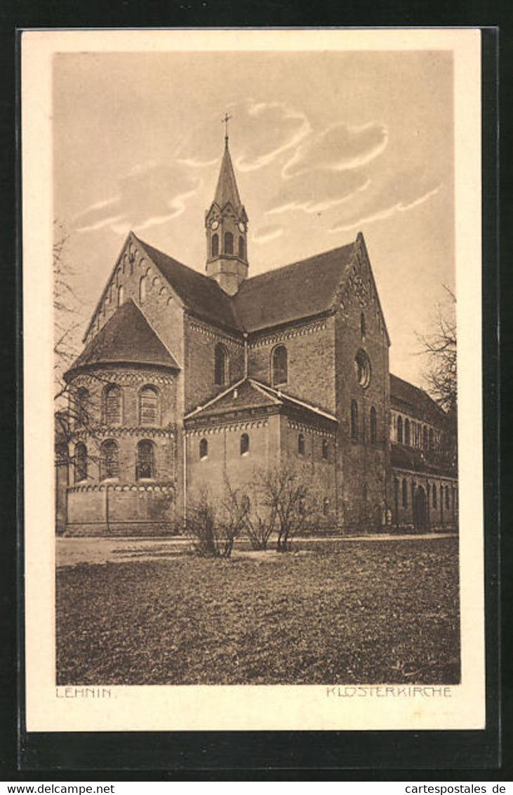 AK Lehnin, Klosterkirche Mit Wolken - Lehnin