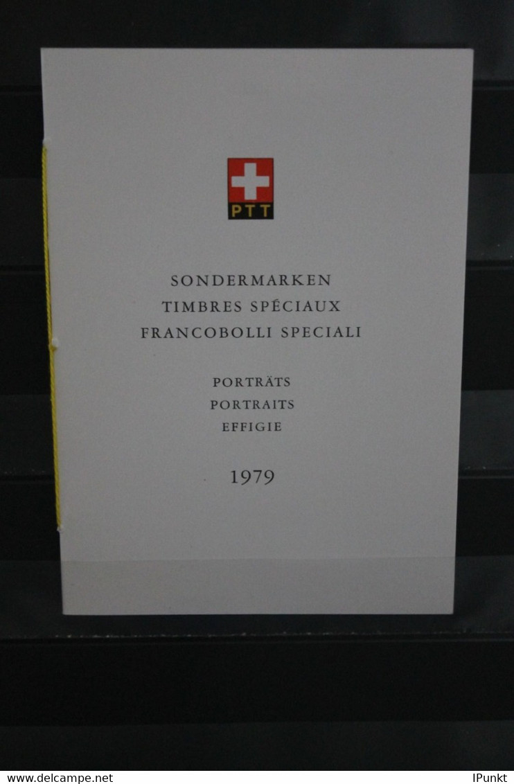 Schweiz 1979, Sammelheft Nr. 166, PTT-Booklet, Sonderpostmarken Portraits - Other & Unclassified