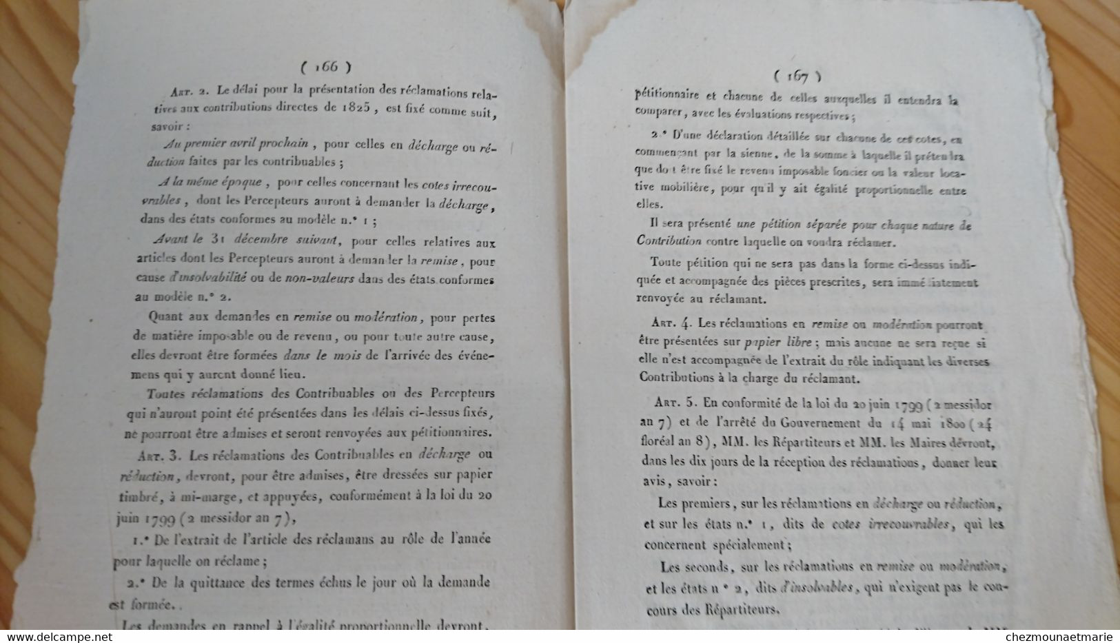 1824 TARN ET GARONNE - RECUEIL N°306 ACTES ADMINISTRATIFS PREFECTURE - Historische Dokumente