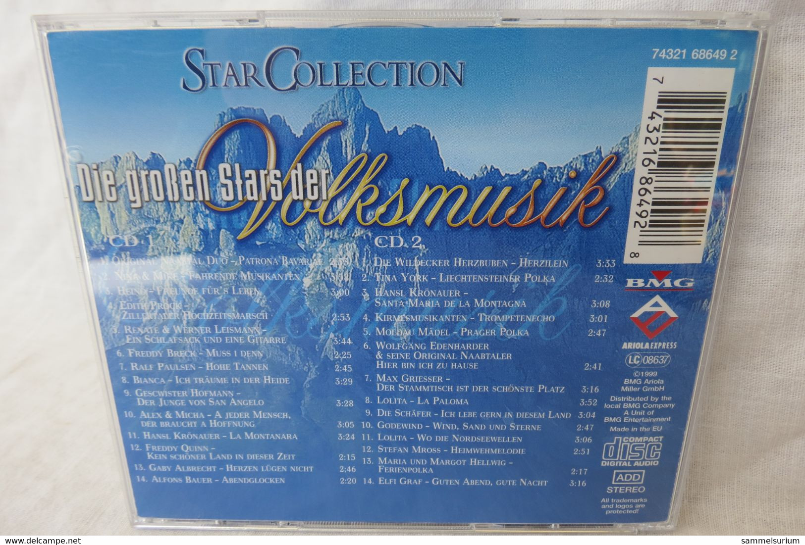 2 CDs "Die Großen Stars Der Volksmusik" Star Collection - Autres - Musique Allemande