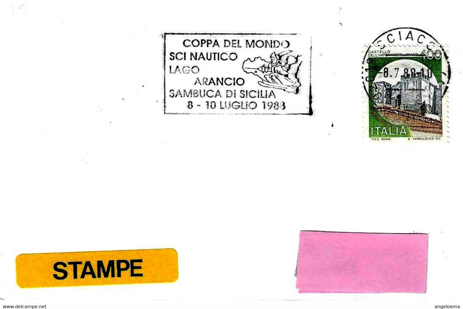 ITALIA - 1988 SCIACCA (AG) Coppa Mondo SCI NAUTICO Sul Lago Arancio A Sambuca (pupo Siciliano Sugli Sci) - 4414 - Wasserski