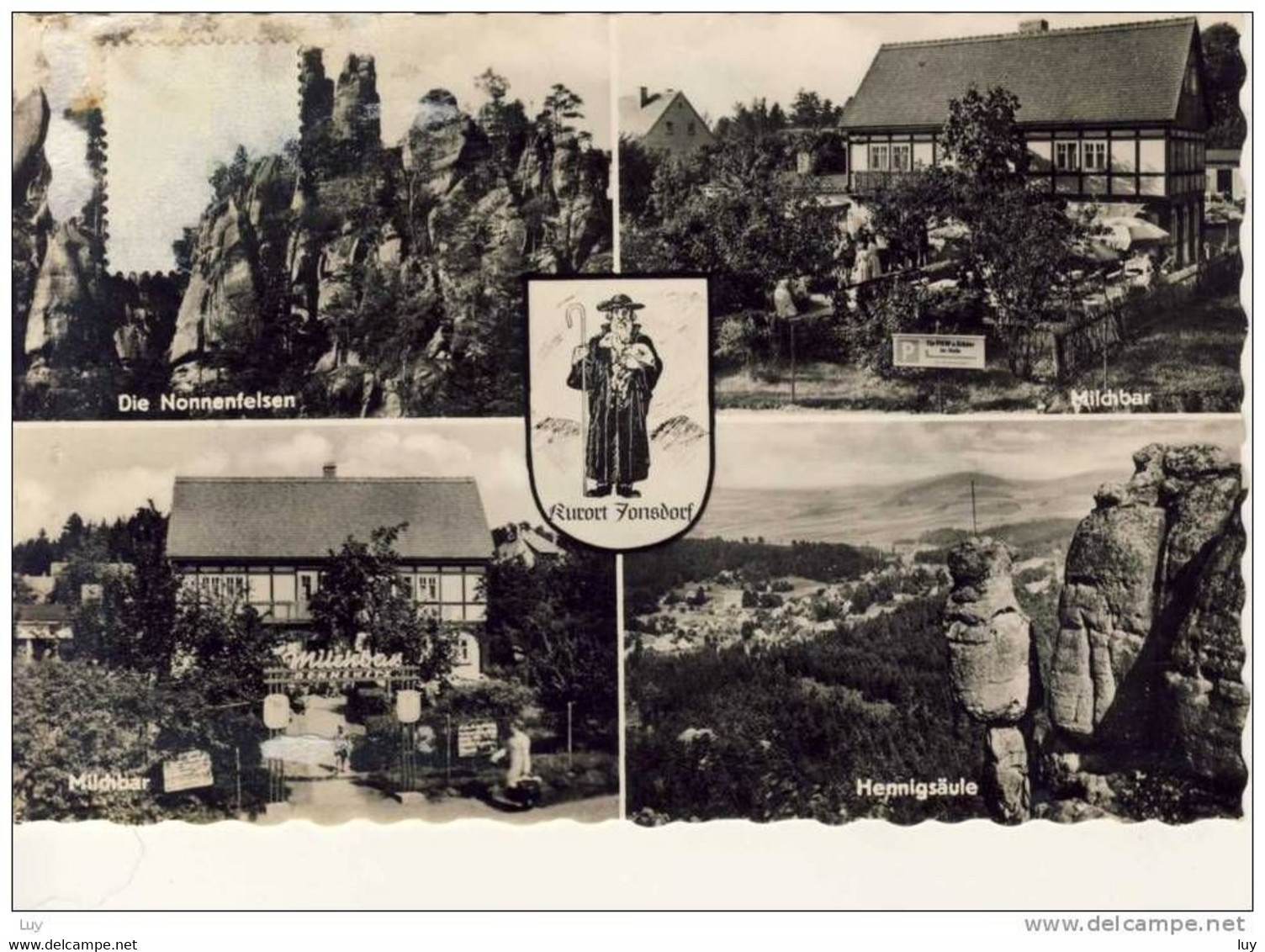 JONSDORF, Kurort, Zittauer Gebirge. Mehrfachansicht: Milchbar, Foto AK - Jonsdorf