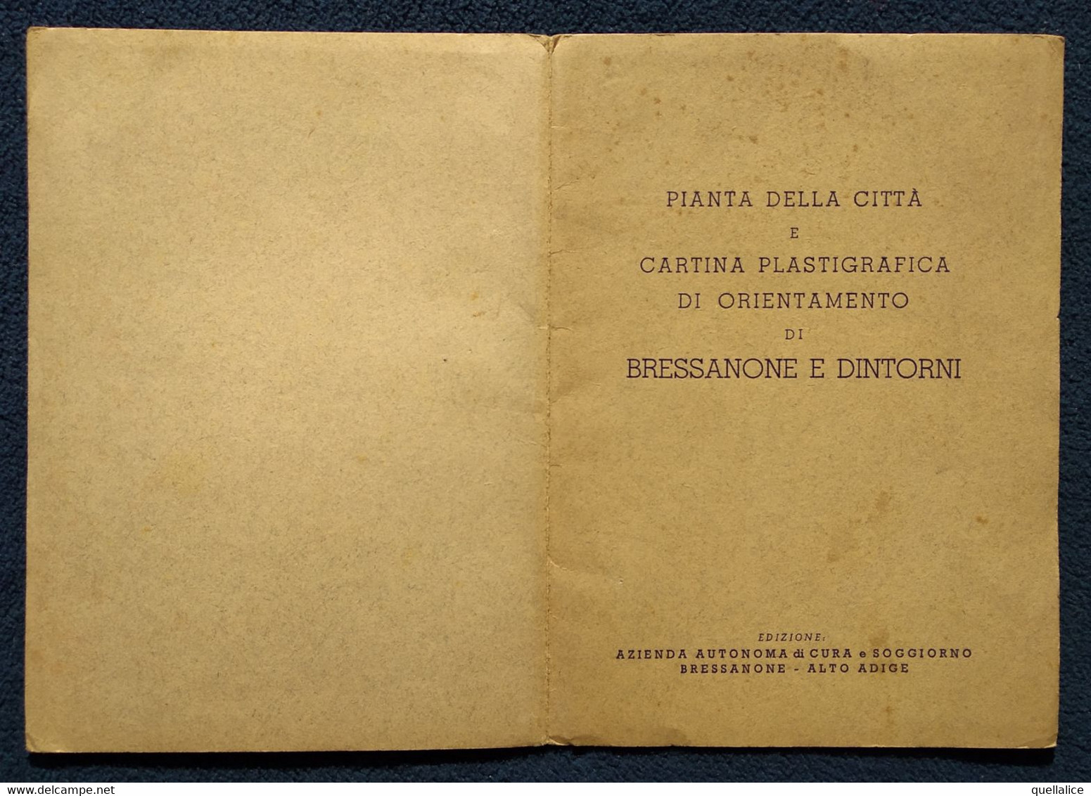 02847   "BRESSANONE E DINTORNI (BZ) - PIANTA E CARTINA PLASTIGRAFICA" ORIG. - Callejero