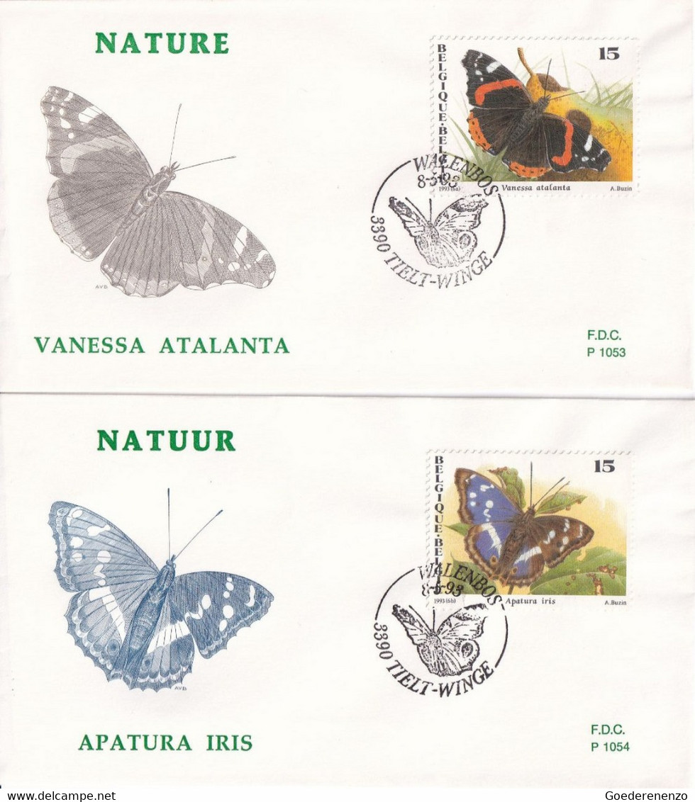 Fdc P 1053/56 Vlinders - 1991-2000