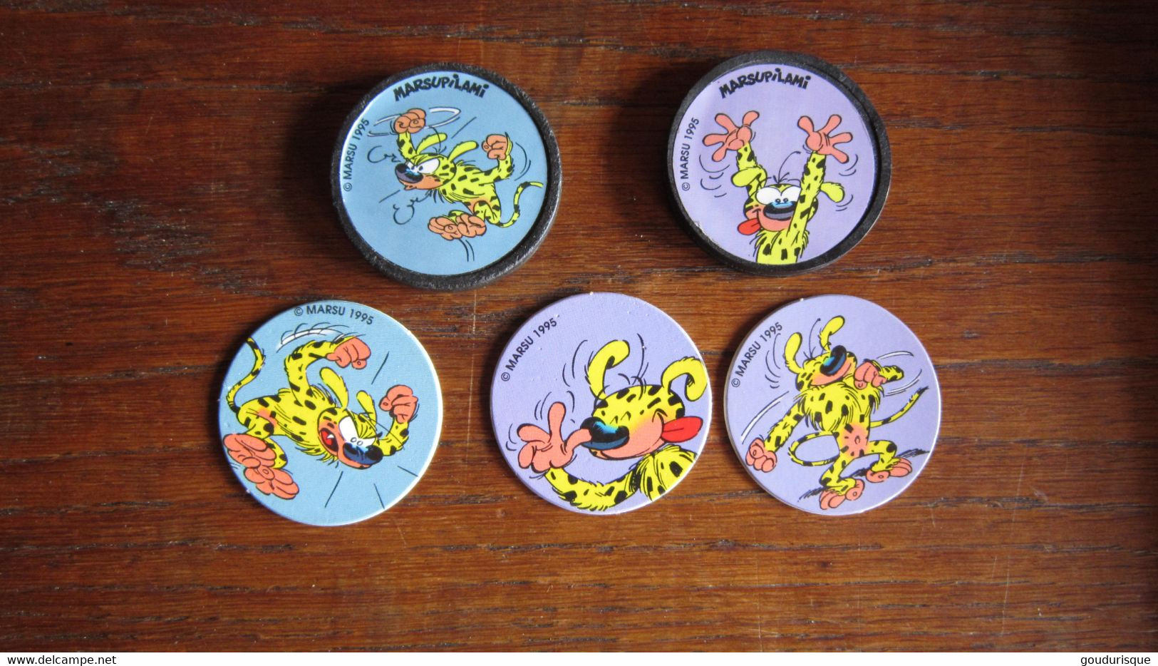 MARSUPILAMI  3 POGS ET 2 SLAMMER MARSUPILAMI OFFERT PAR QUCIK - Marsupilami