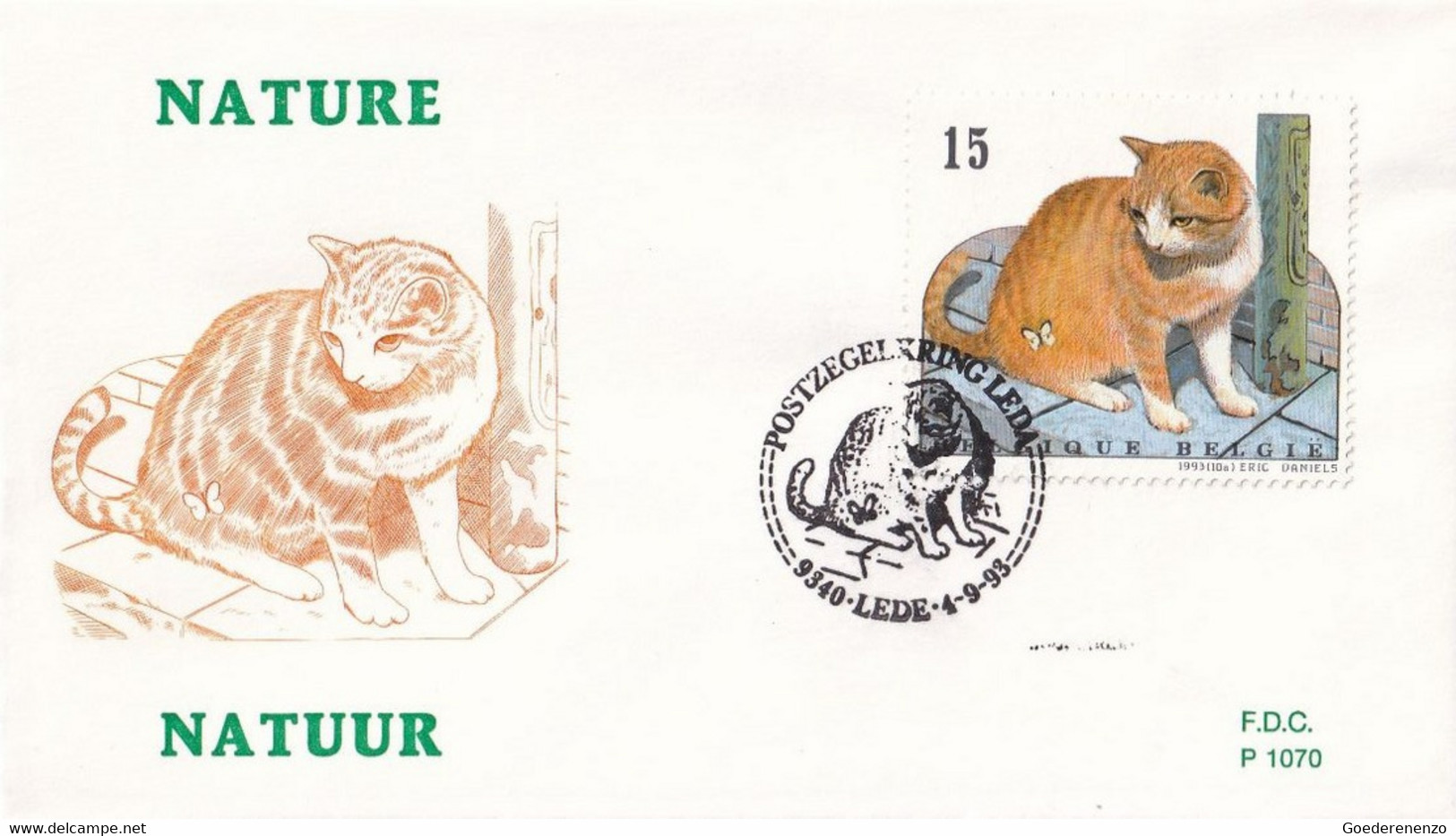 Fdc 1070 / 73 Katten - 1991-2000