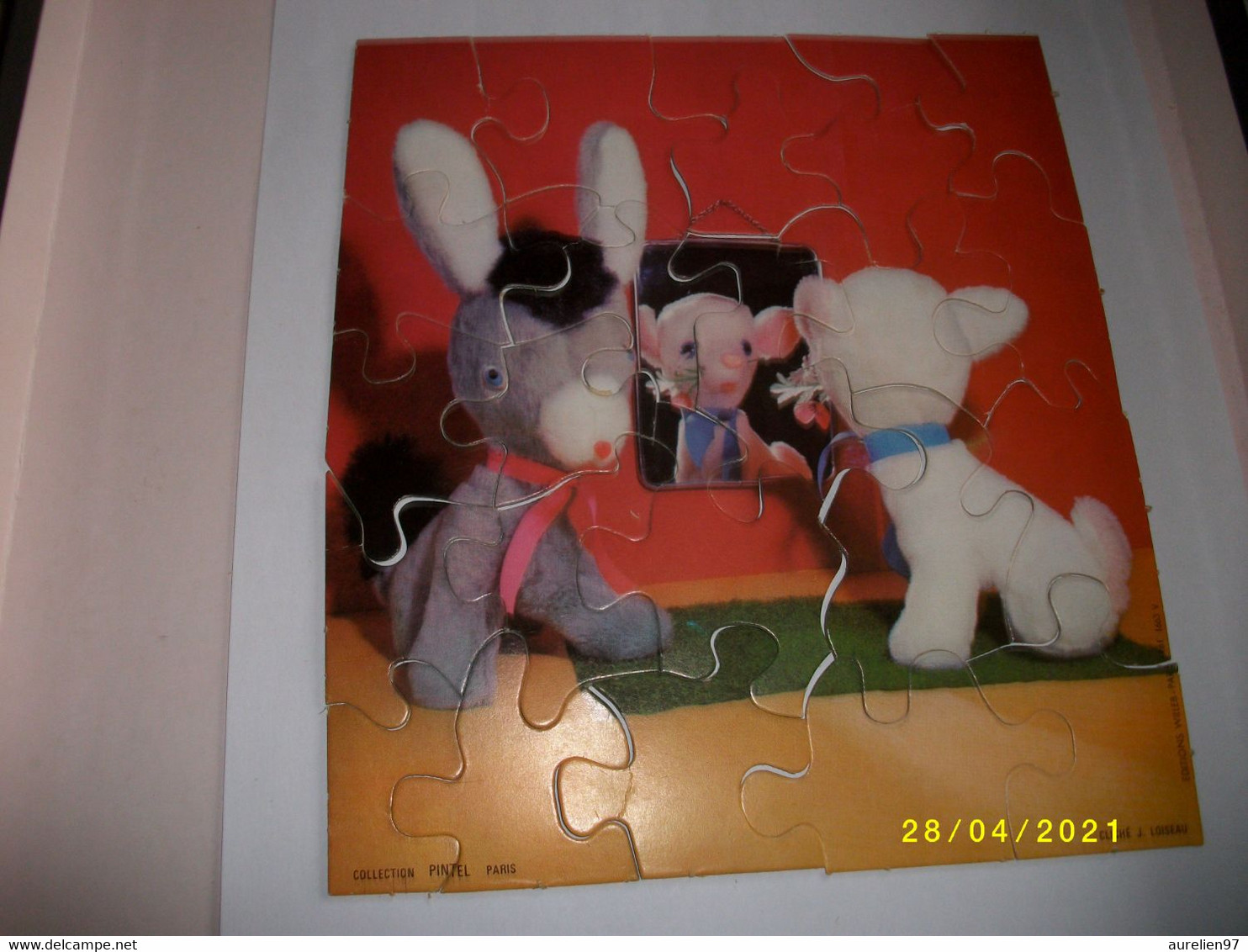 lot de 5 puzzles anciens avec modèle à colorier