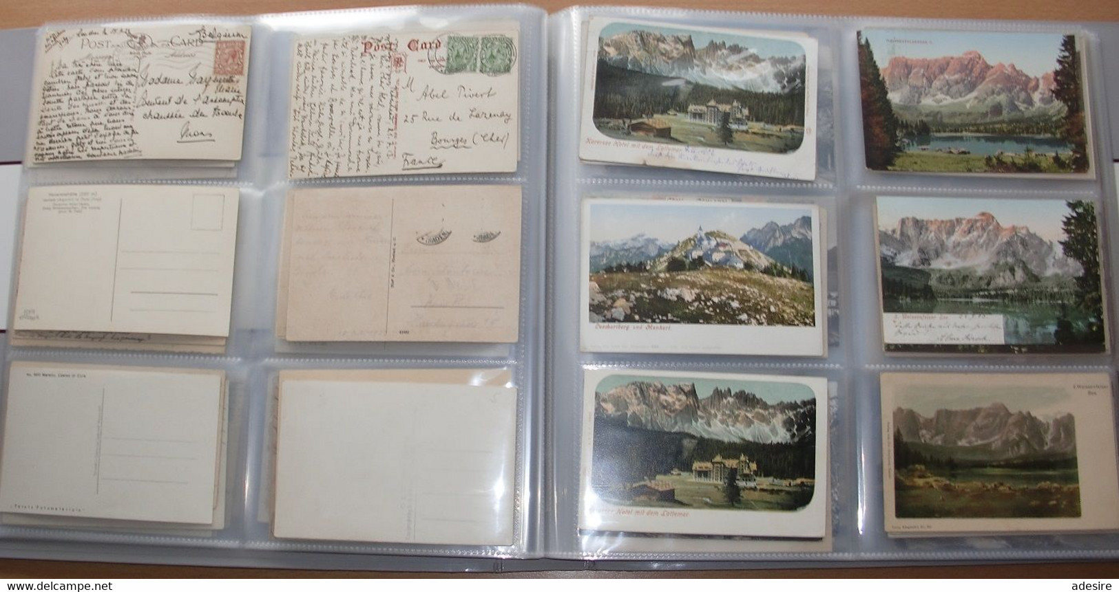 Schöner ALBUM mit 149 ALTEN ANSICHTKARTEN - Ansichtskarten von 1900 bis 1970 aus Europa Österreich Tirol Südtirol Sch ..