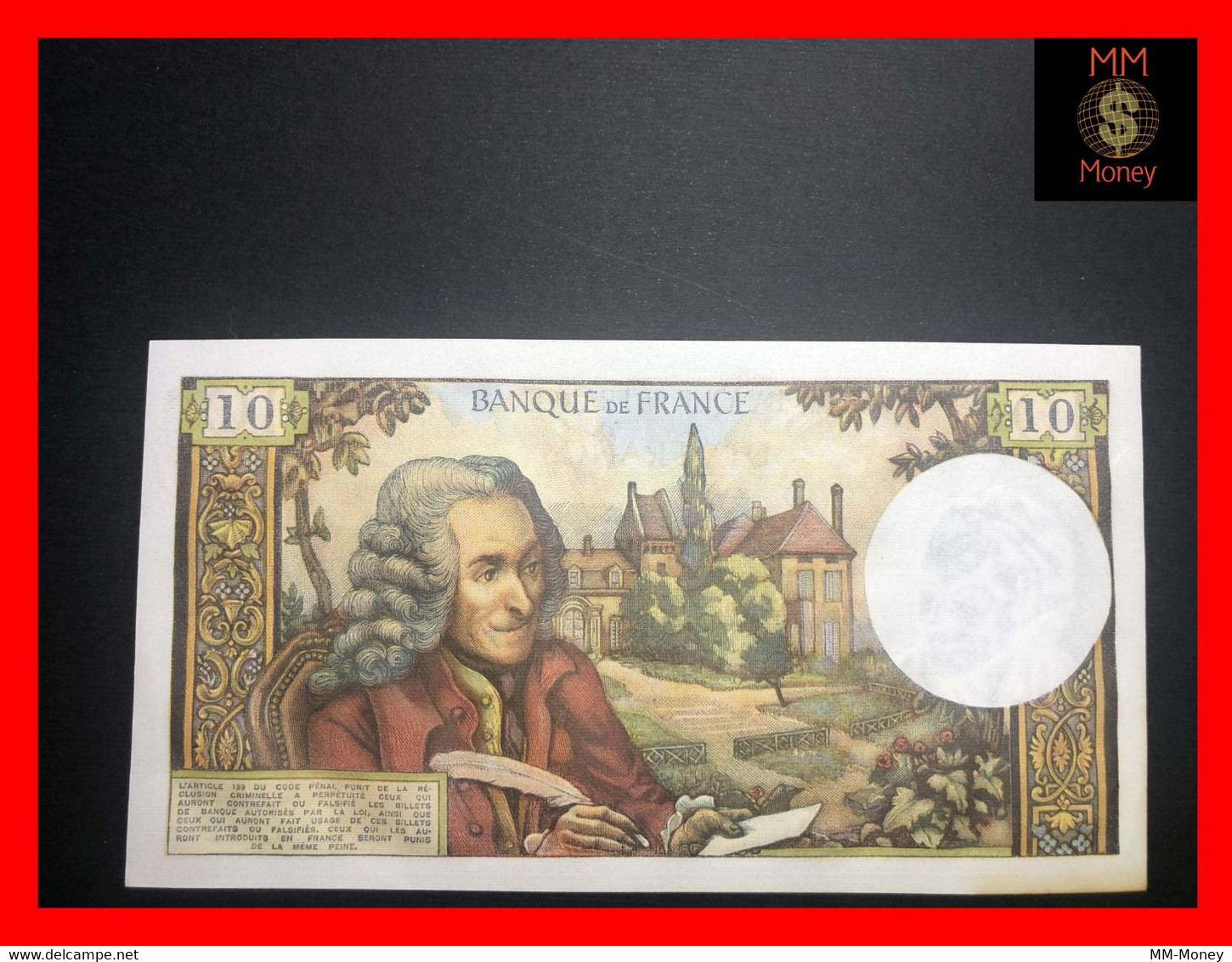 France 10 Francs  5.11.1971    P. 150  Stain   UNC- - 10 F 1963-1973 ''Voltaire''