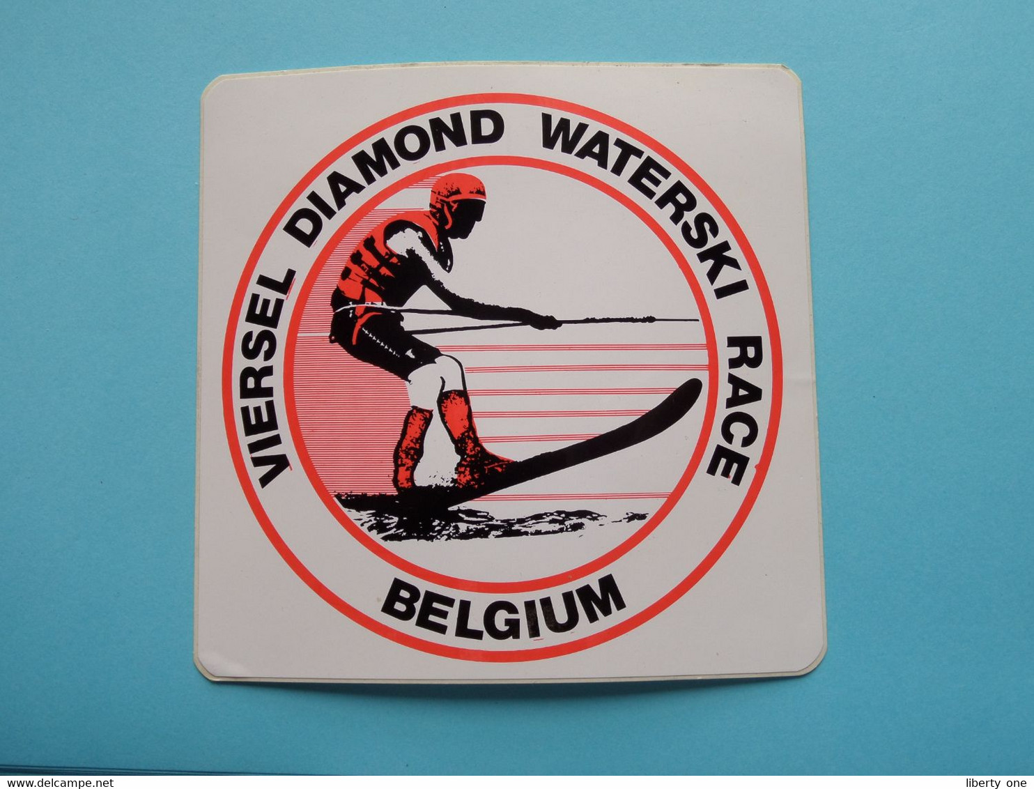 VIERSEL DIAMOND WATERSKI RACE Belgium ( Zie Foto Voor Détail ) Zelfklever Sticker Autocollant ! - Advertising