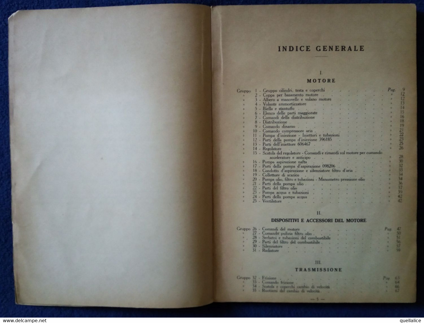 02857  "FIAT AUTOCARRO MODELLO 626N - CATAL. PARTI RICAMBIO - I EDIZ. 1939" ORIG. - Autres & Non Classés