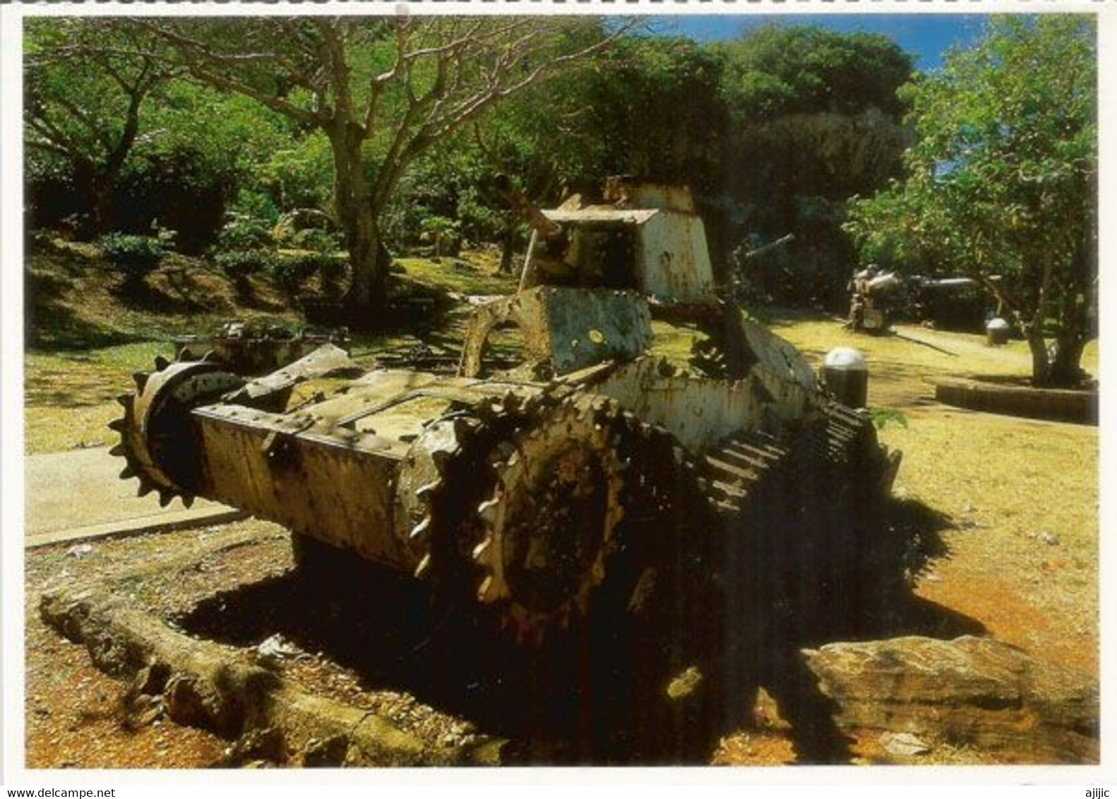 The Remains Of A Japanese Tank At Marpi (Saipan Island) Northern Mariana Islands. Pacific Ocean (unused Postcard) - Northern Mariana Islands