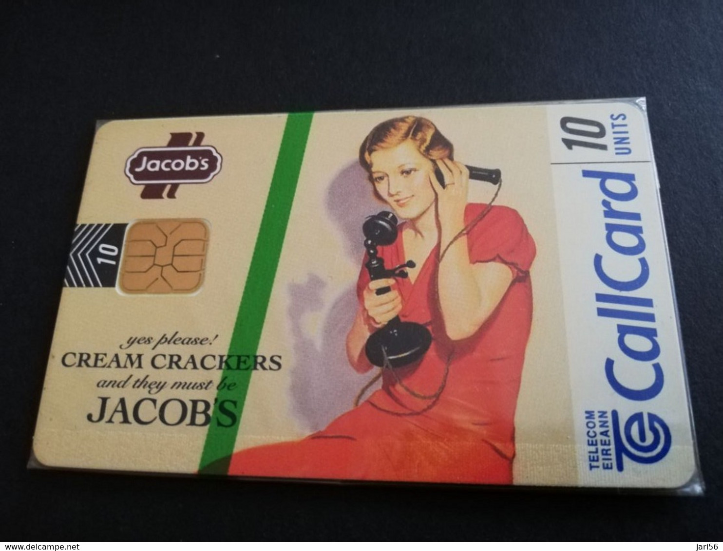 IRELAND /IERLANDE   CHIPCARD 10  UNITS/ JACOBS CREAM CRACKERS     MINT IN WRAPPER  CHIP   ** 5507** - Irlande