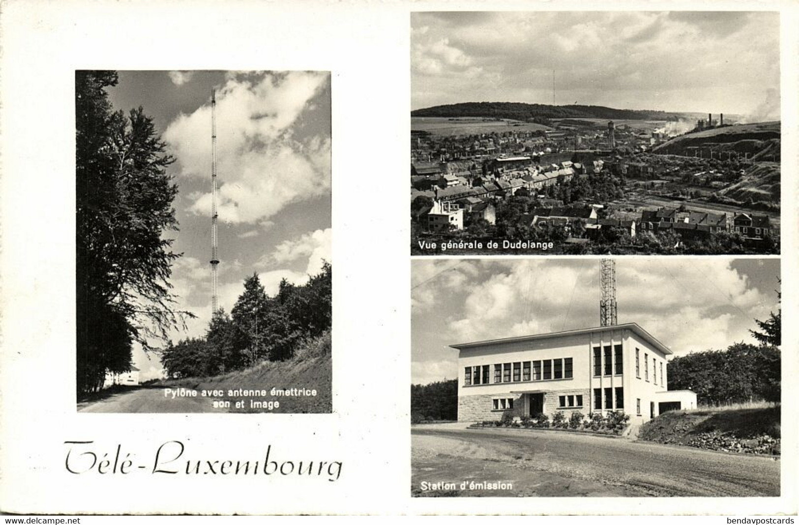 Luxemburg, DUDELANGE, Tele-Luxembourg Station D'émission (1957) RPPC Postcard - Dudelange