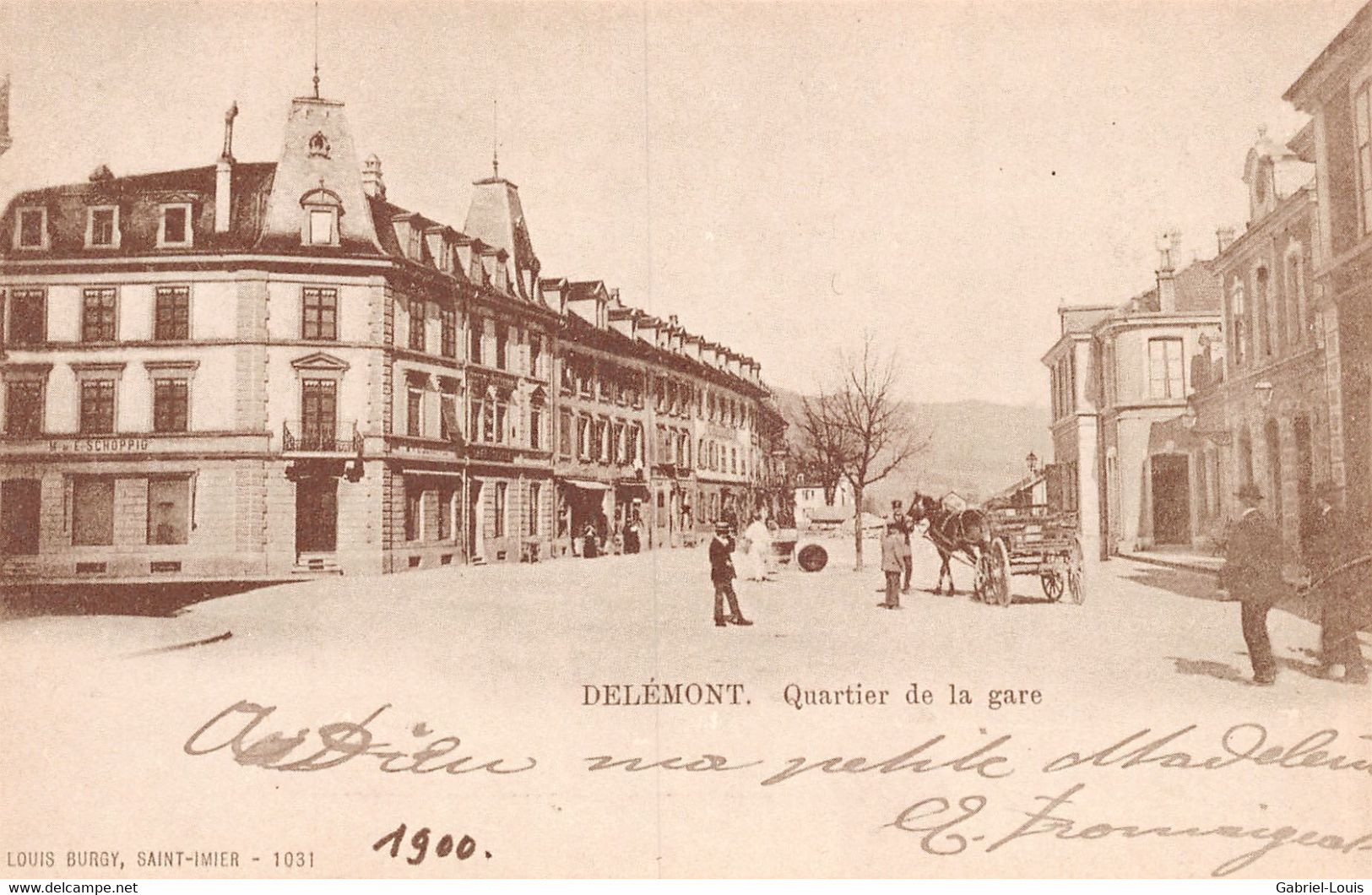 Reprocuction 16 anciennes cartes postales de Delémont - Complet