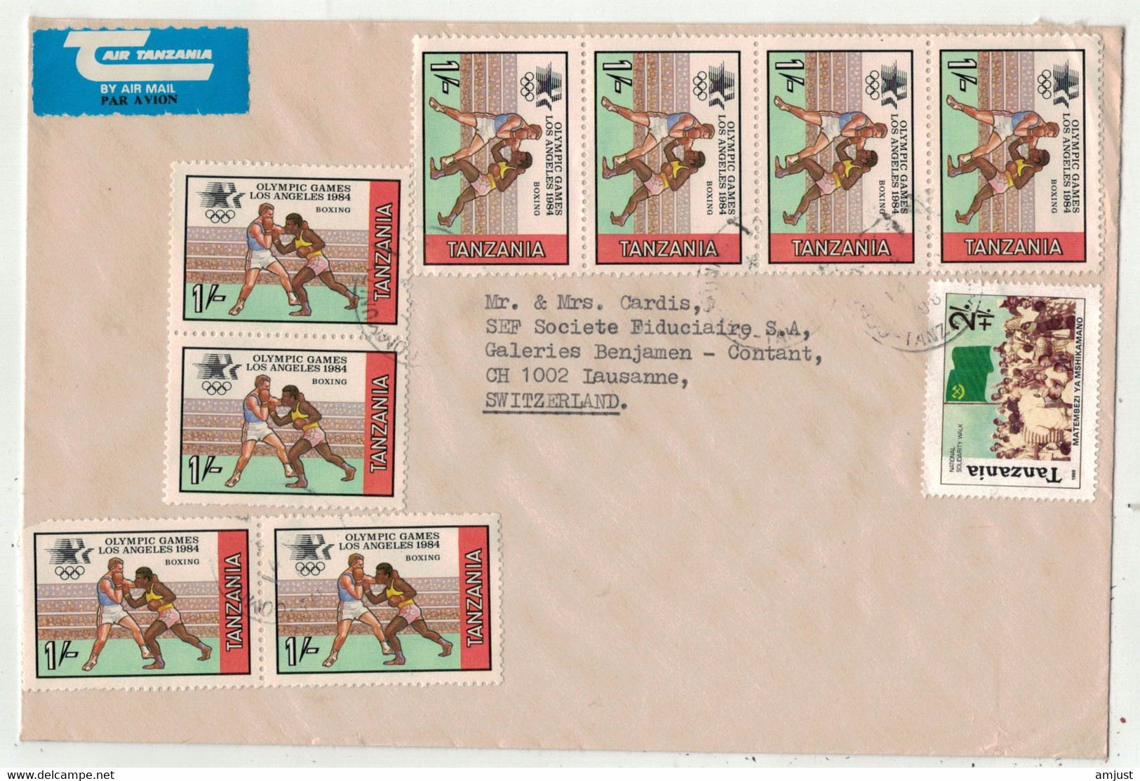 Tanzanie // Lettre Pour Lausanne (Suisse) (grand Format) - Tanzania (1964-...)