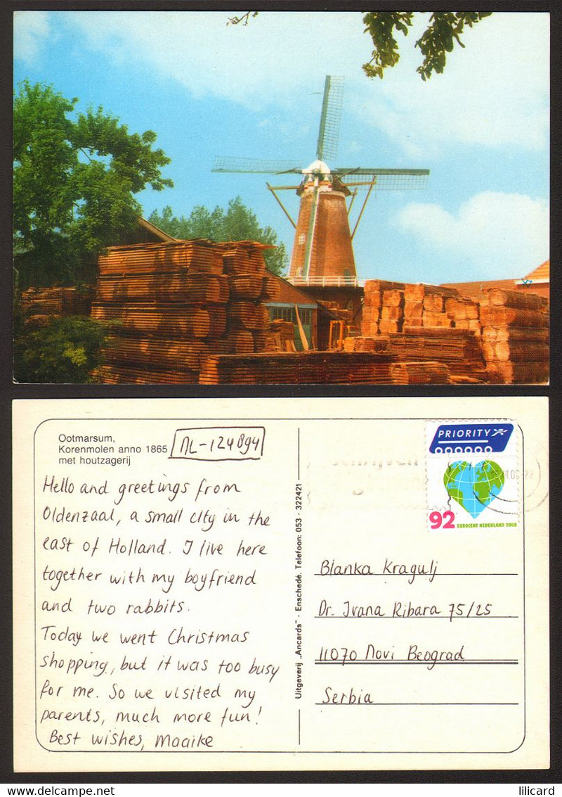 Netherlands Ootmarsum Windmill Nice Stamp  # 29880 - Ootmarsum