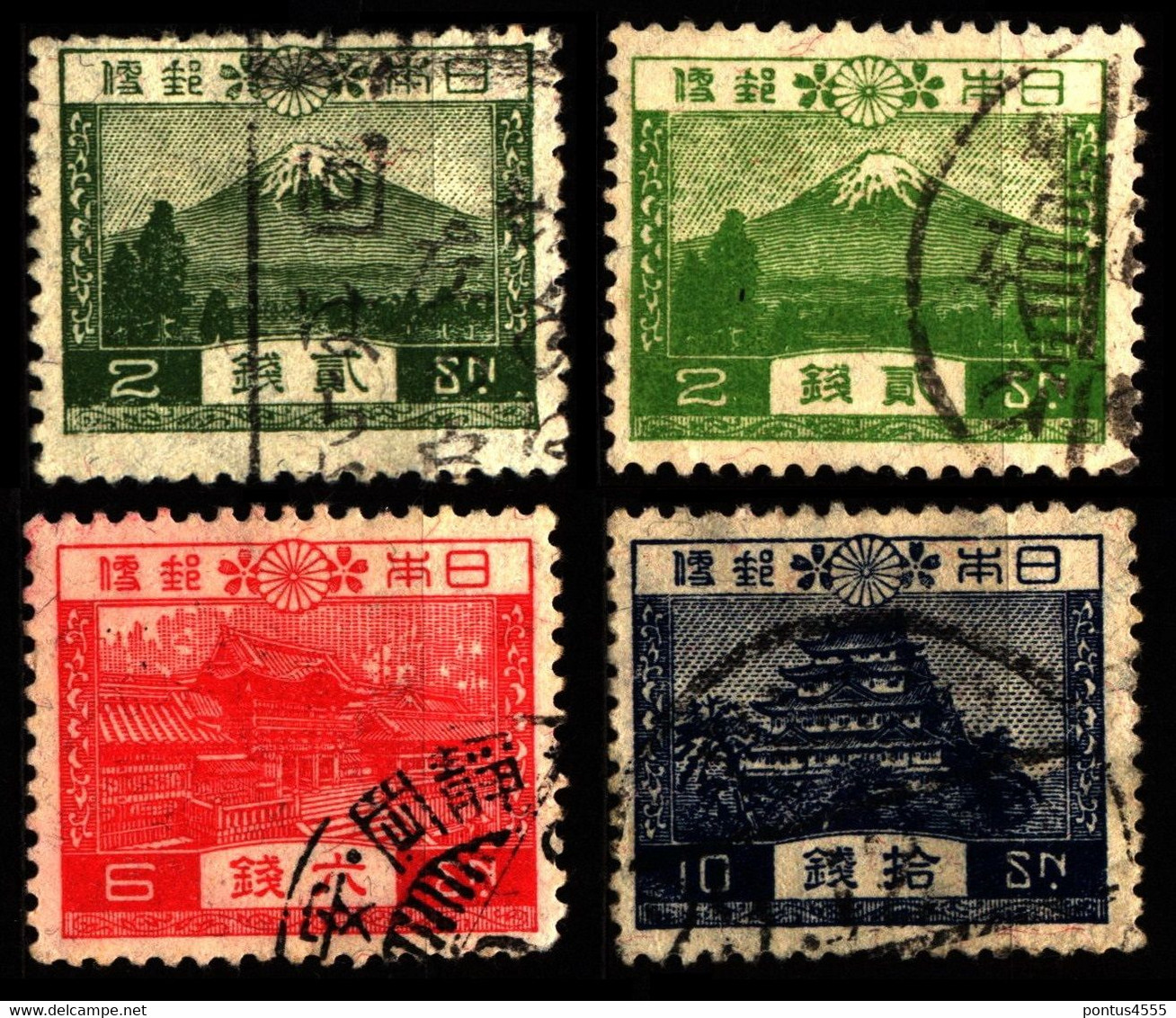 Japan 1926-1932 Mi 177-179 Mt Fuji - Oblitérés