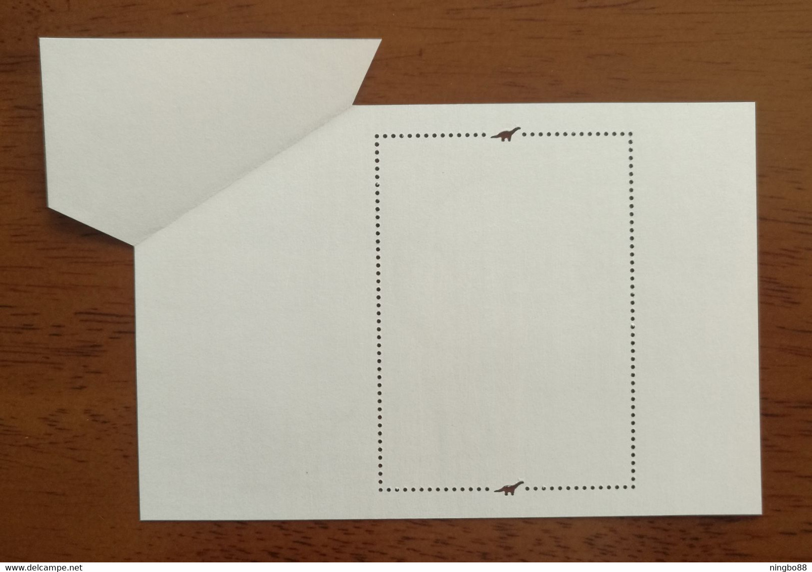Rare! M. Hochuanensis,T. Multispinis,China 2017 Chinese Dinosaur Special Stamps Souvenir Sheet Error Folding In Printing - Fossielen