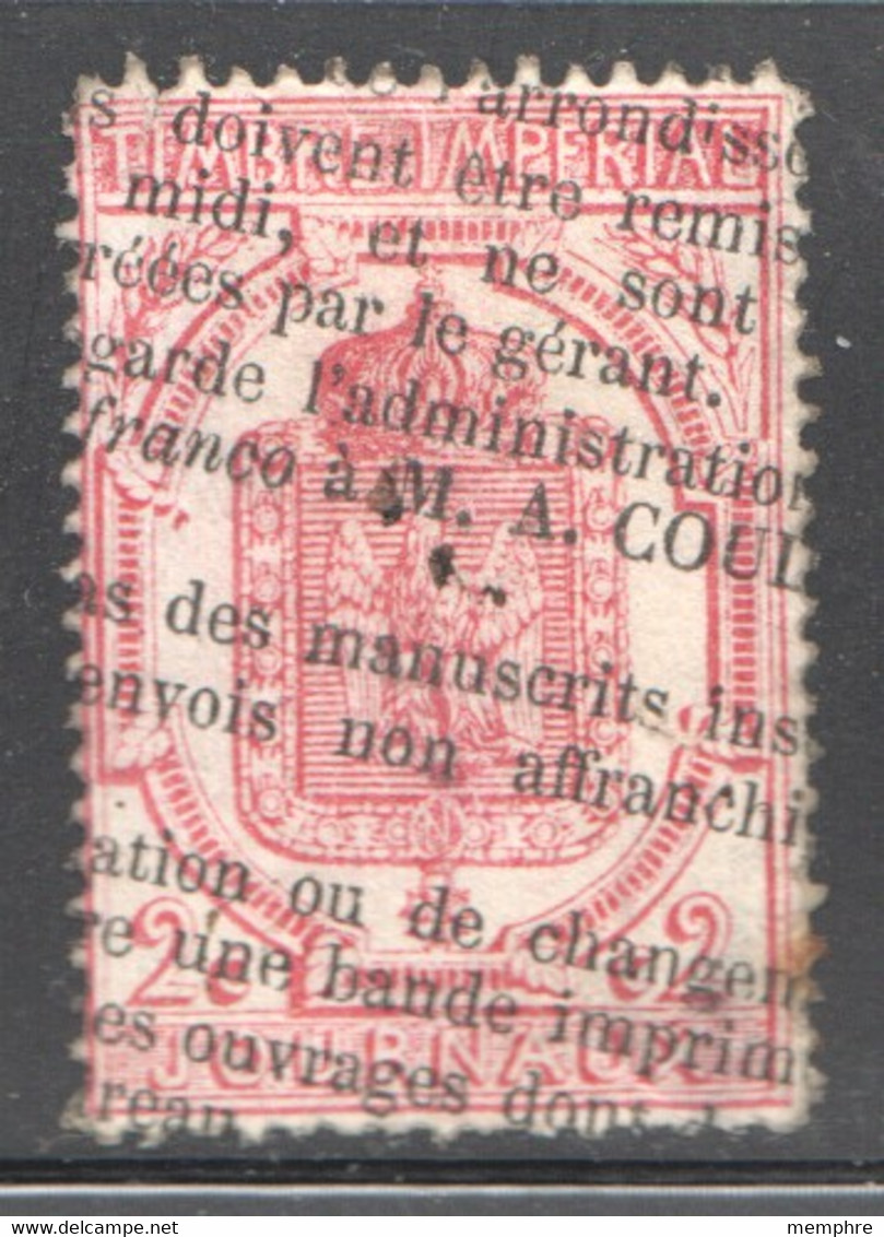 Journaux 2 C. Rose  Yv 9  - Oblitéré - Zeitungsmarken (Streifbänder)