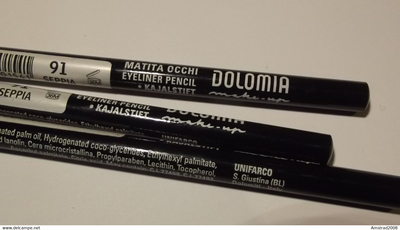 DOLOMIA MATITA OCCHI EYELINER PENCIL KAJALSTIFT COLORE 91 SEPPIA MADE IN ITALY - Beauty Products