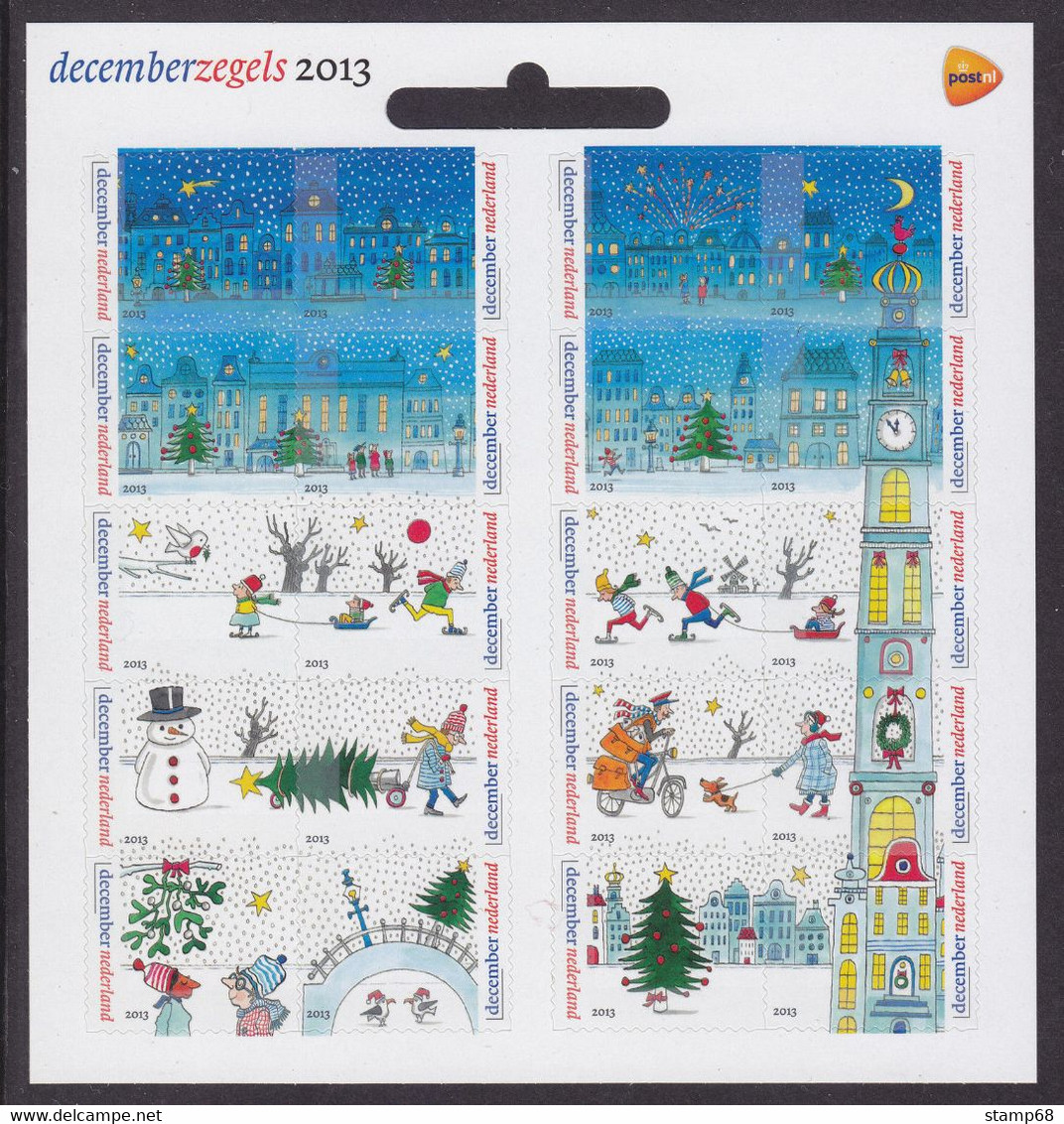 Nederland NVPH 3113-32 V3113-32 Vel Decemberzegels 2013 Postfris MNH Netherlands Christmas Stamps - Neufs