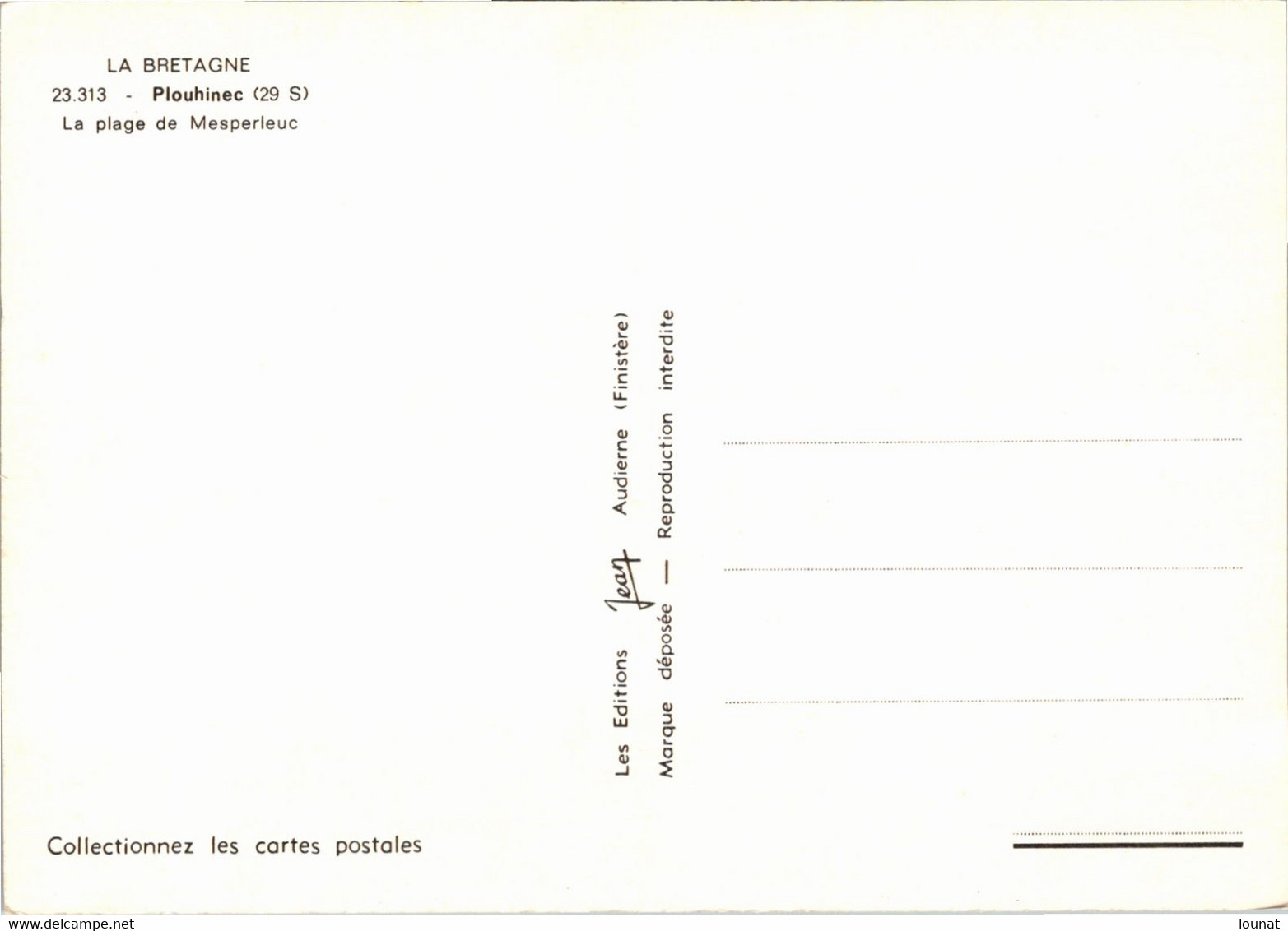 29 PLOUHINEC - La Plage De Mesperleuc  - CPM - Plouhinec