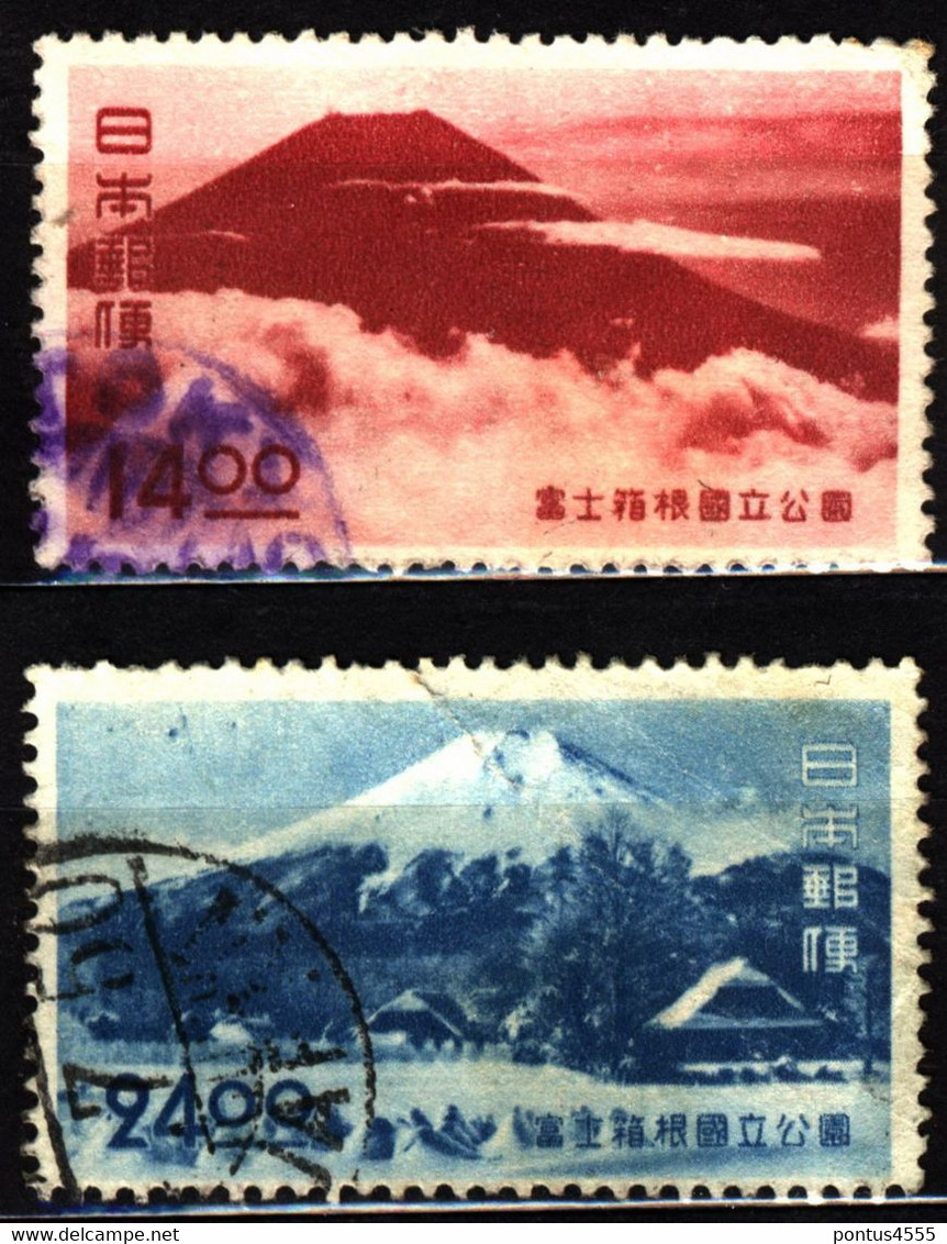 Japan 1949 Mi 454-455 National Park - 1949 Fuji-Hakone - Oblitérés