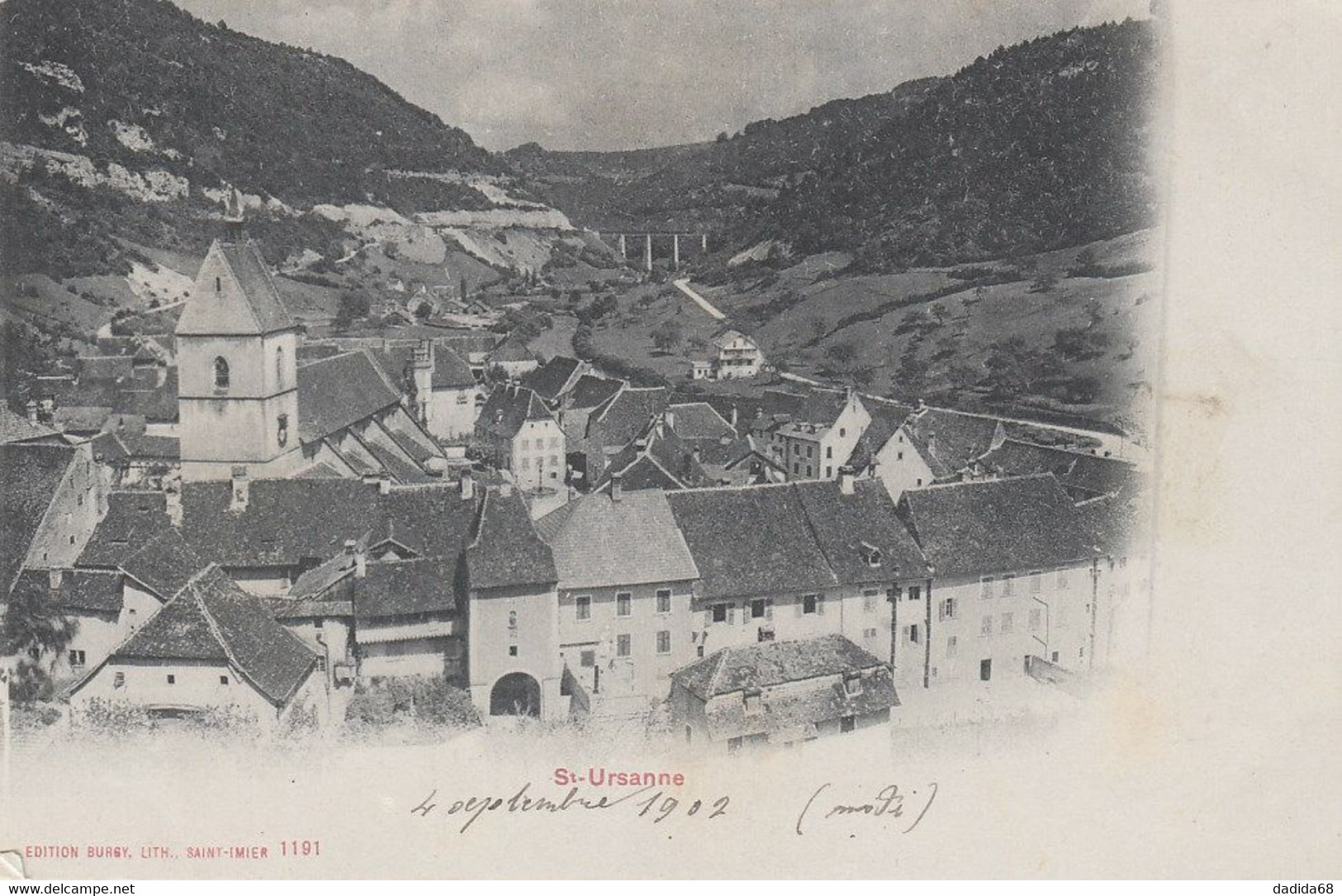 CPA - SAINT-URSANNE (SUISSE) - JURA BERNOIS - VUE SUR LE VILLAGE - Saint-Ursanne