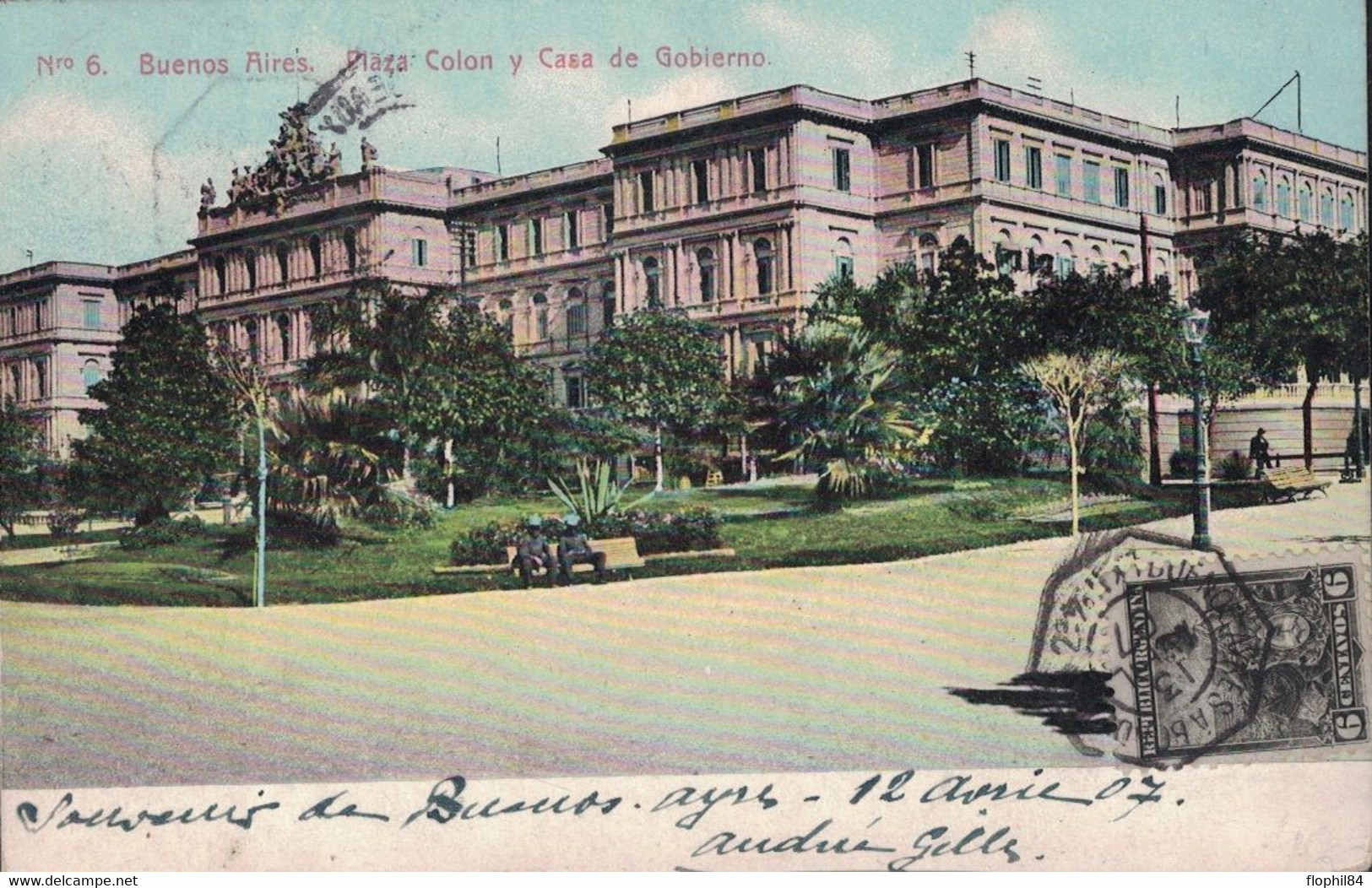 ARGENTINE - BUENOS AIRES - PAQUEBOT - BUENOS AIRES A BORDEAUX 2° - LK N°4 - 13 AVRIL 1907 - MARITIME. - Lettres & Documents