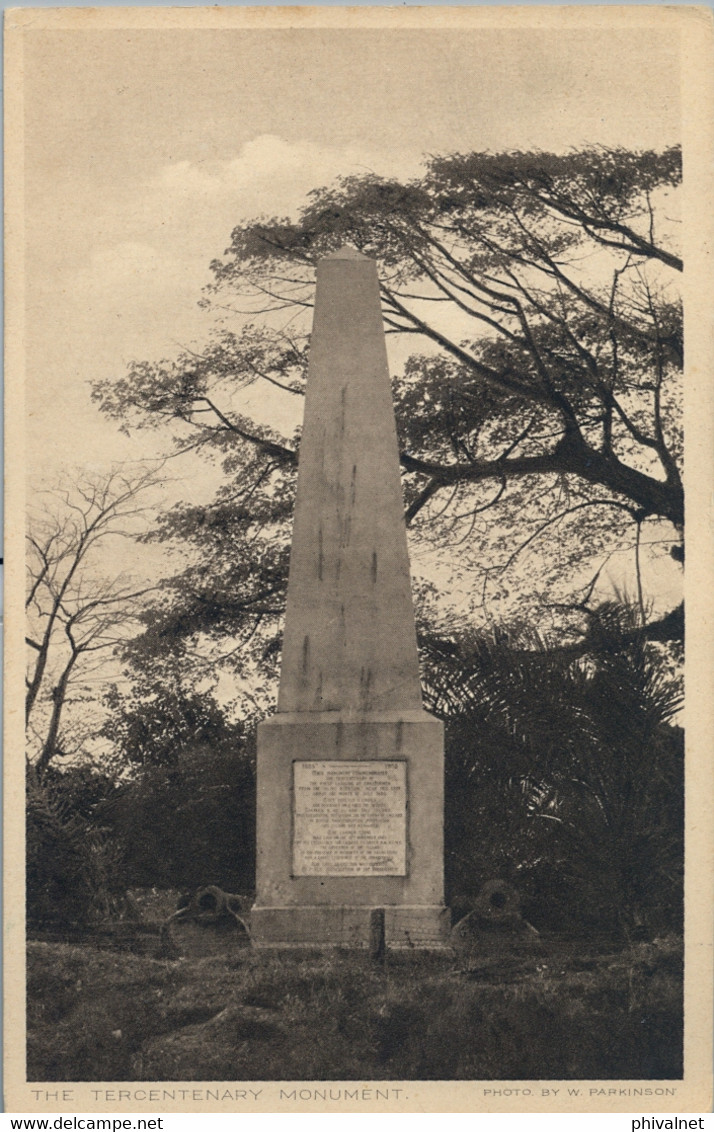 BARBADOS , T.P.  NO CIRCULADA , THE TERCENTENARY MONUMENT , ST. JAMES - Barbades