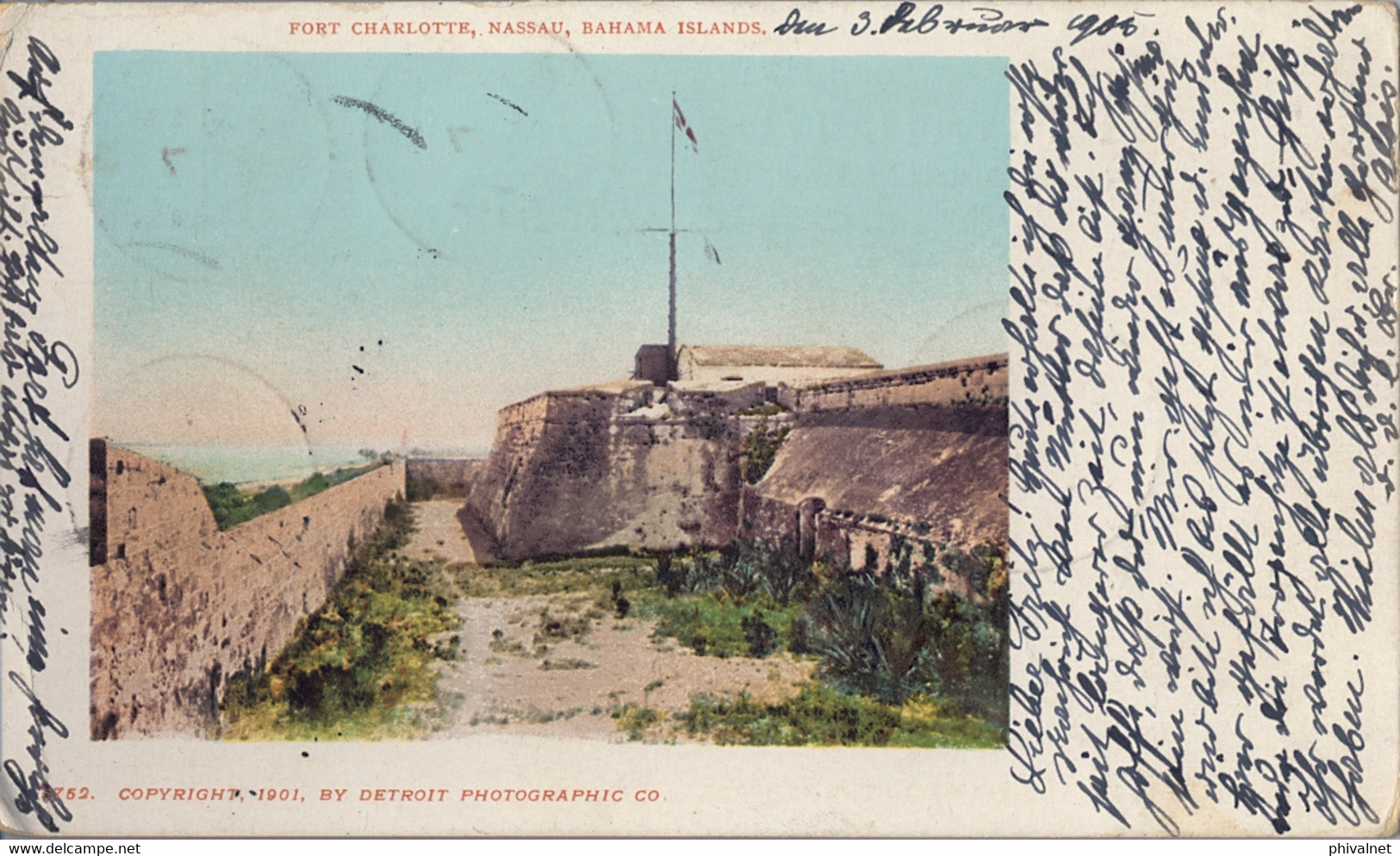 1905 BAHAMAS , T.P.   CIRCULADA , NASSAU - FORT CHARLOTTE - Bahamas