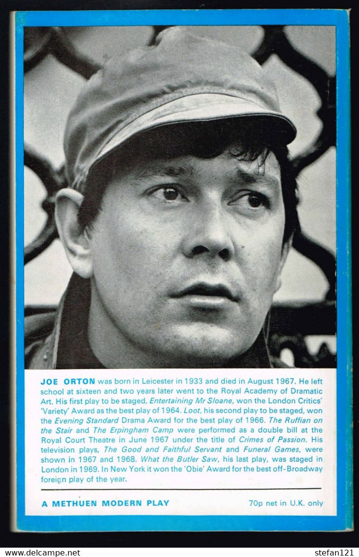 Entertaining Mr Sloane - Joe Orton - 1973 - 104 Pages 18,6 X 12 Cm - Cultura