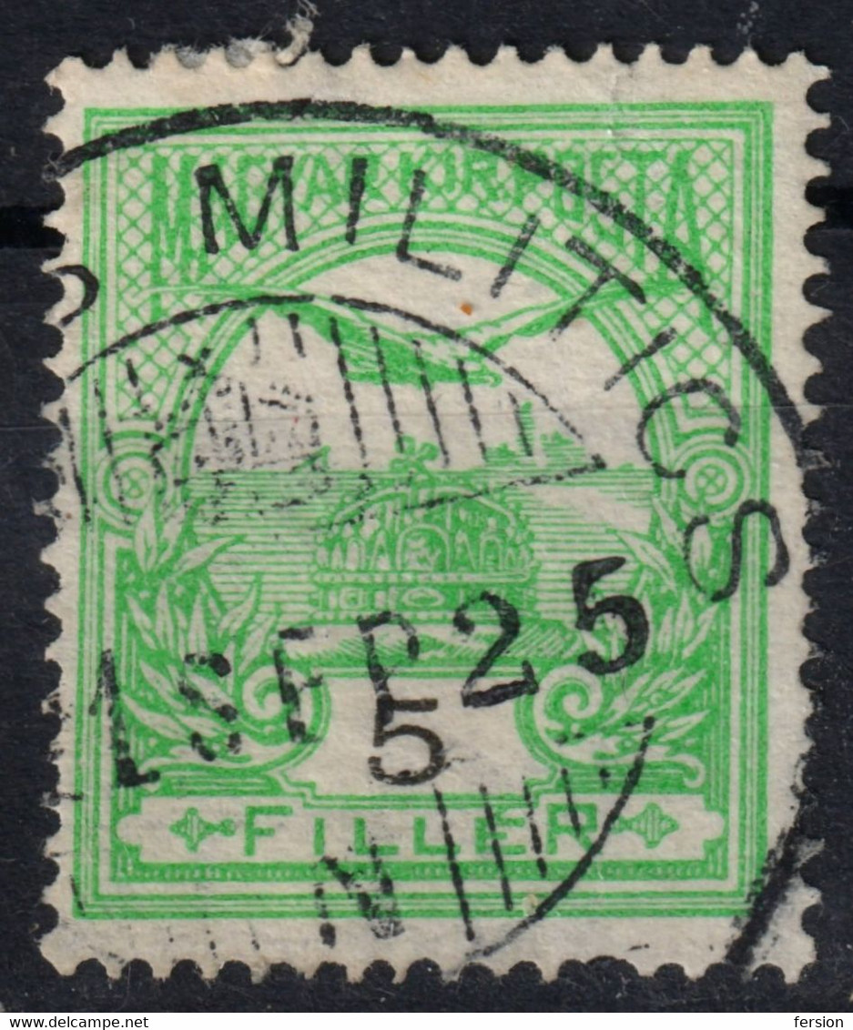 Nemesmilitics Svetozar Miletic Postmark TURUL Crown 1911 Hungary SERBIA Vojvodina BACKA BÁCS BODROG County KuK - 5 Fill - Prefilatelia