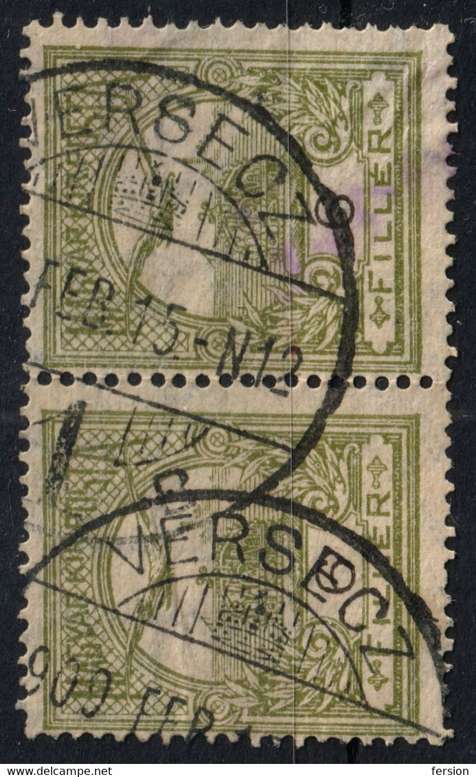 VERSAC VERSEC VERSECZ Postmark TURUL Crown 1909 Hungary SERBIA Vojvodina TEMES Tamiška Banat County KuK - 6 Fill - Prephilately