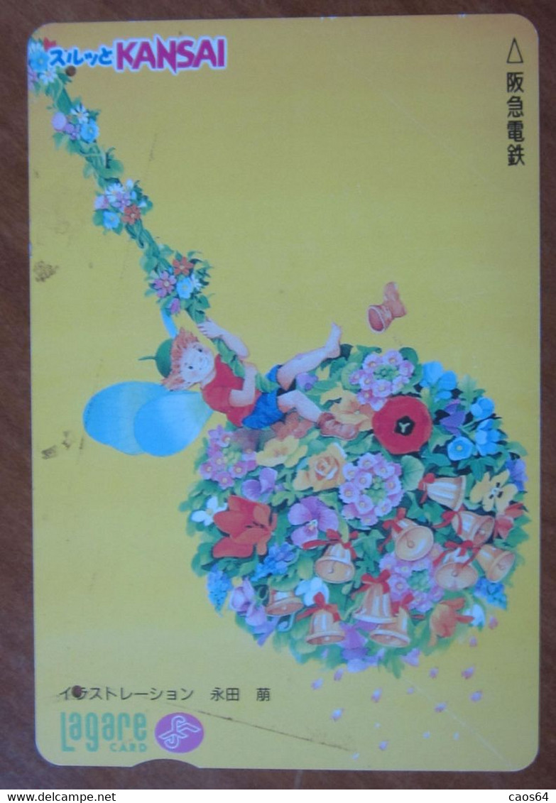 GIAPPONE Ticket Biglietto Fiori Flowers Fleurs - Kansai Railway  Card 1.000 ¥ - Usato - Mundo