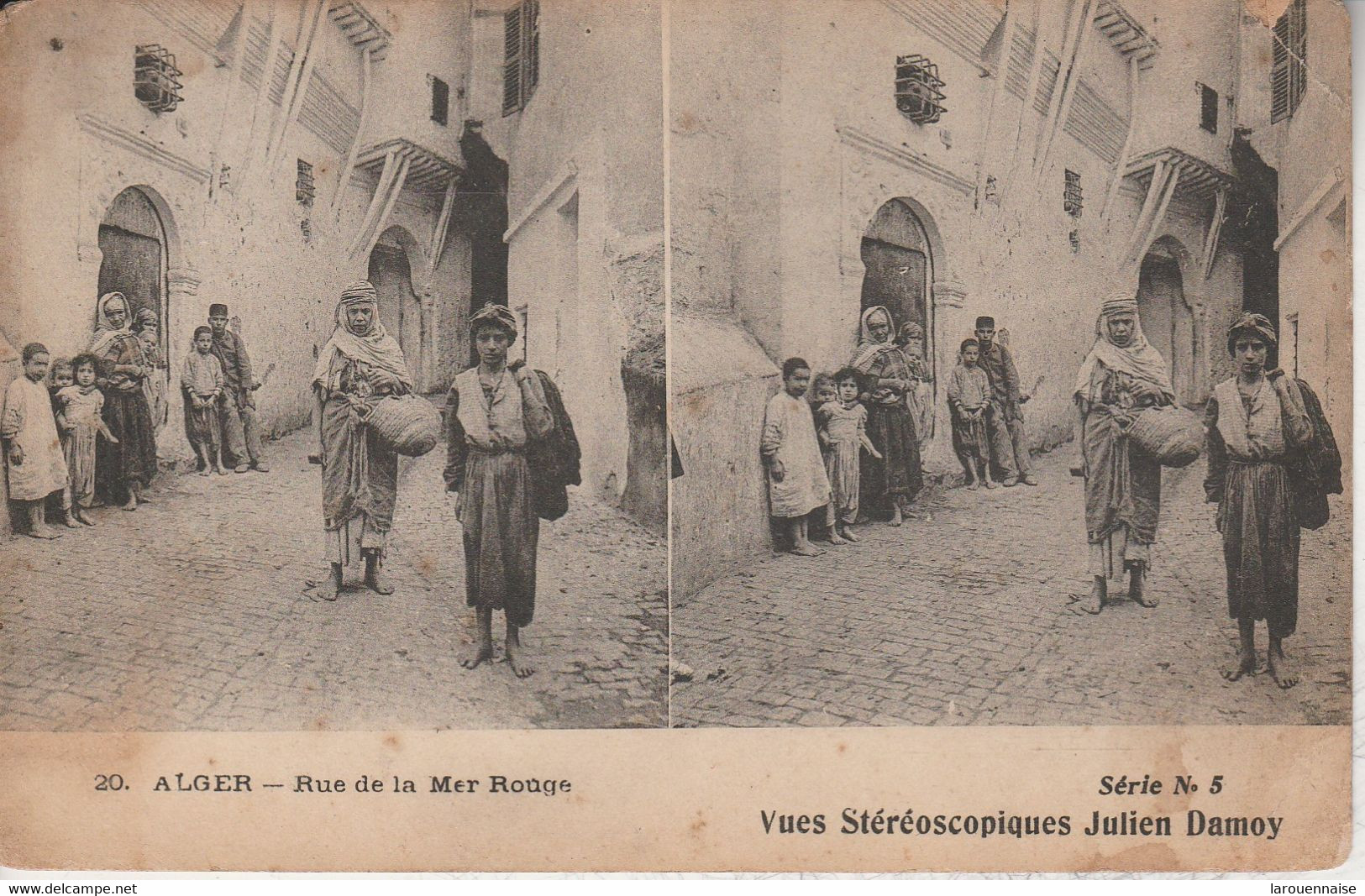 Algérie - ALGER - Rue De La Mer Rouge - Vues Stéréoscopiques Julien Damoy - Stereoscope Cards