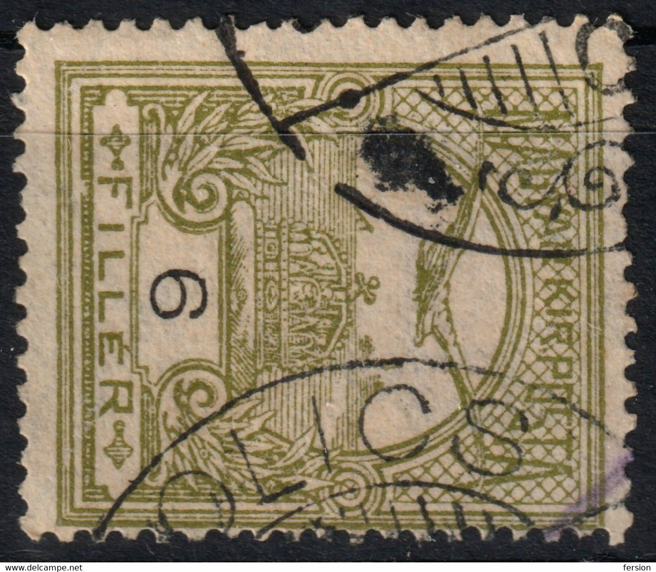 HOLICS Holíč Postmark TURUL Crown 1910's Hungary SLOVAKIA - NYITRA County - KuK K.u.K  6 Fill - ...-1918 Préphilatélie