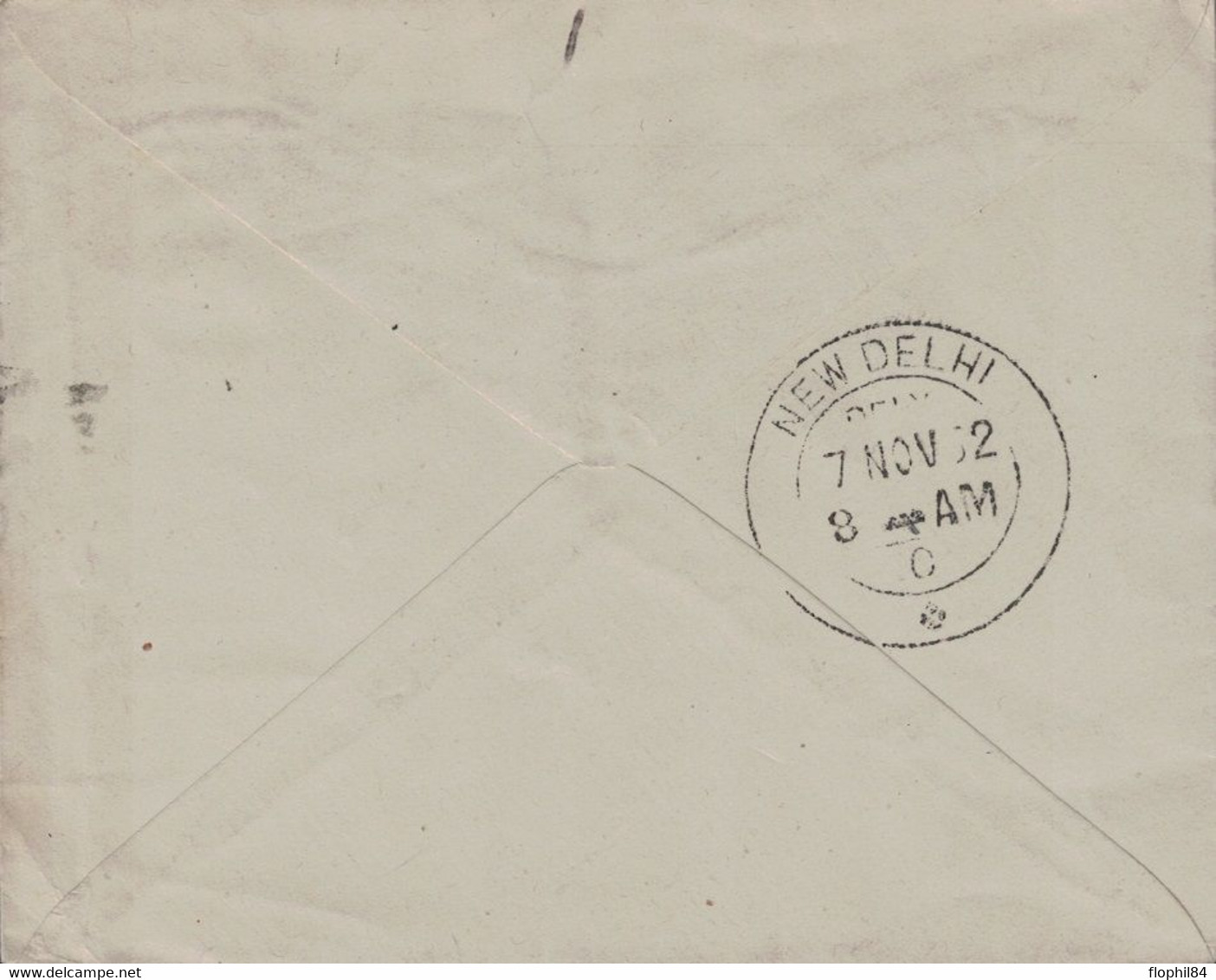 INDE - ENTIER POSTAL POUR LA FRANCE - VERSO NEW DELHI 7-11-1932. - Autres & Non Classés