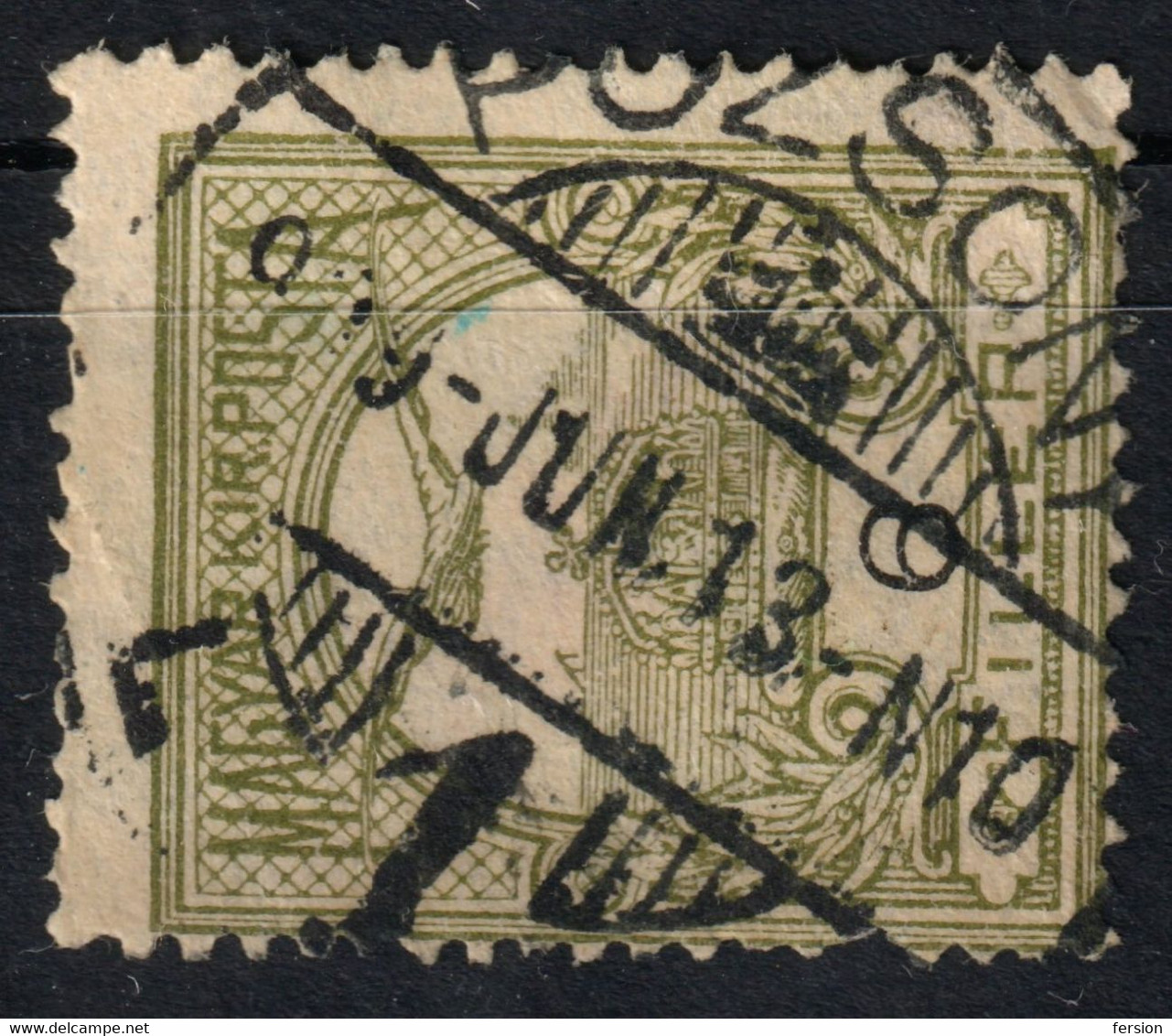 POZSONY BRATISLAVA Postmark TURUL Crown 1909 Hungary SLOVAKIA - POZSONY County - KuK K.u.K  5 Fill - ...-1918 Prefilatelia