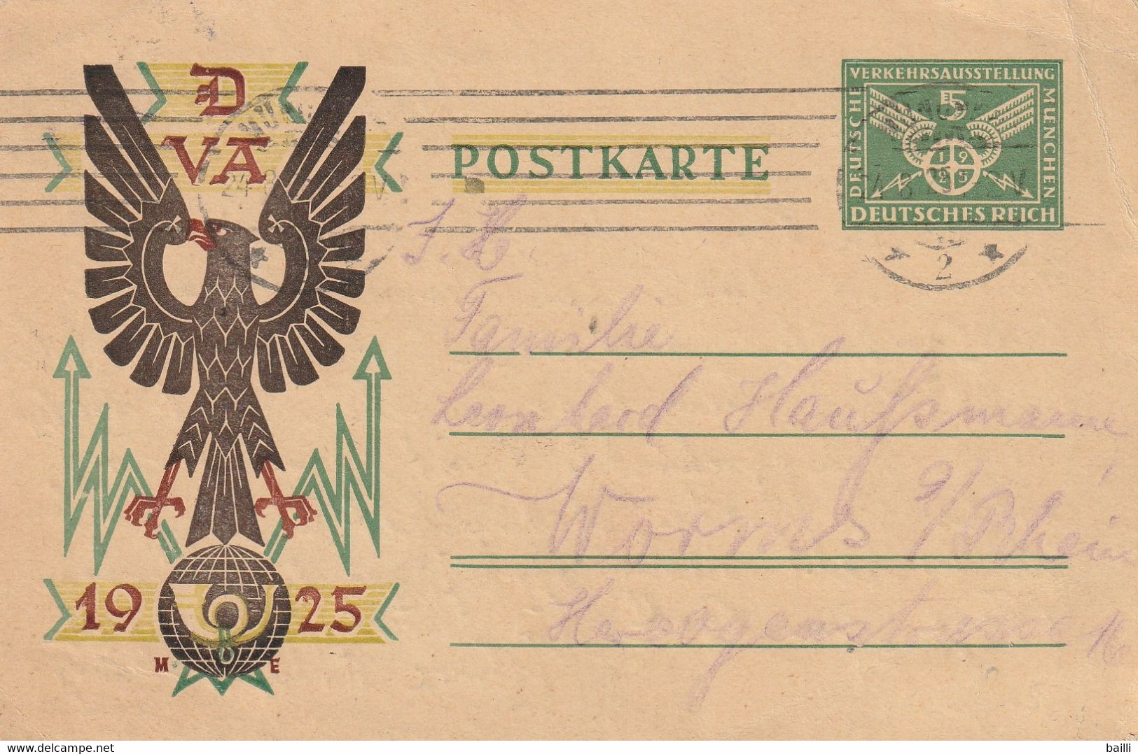 Allemagne Entier Postal Illustré 1925 - Other & Unclassified