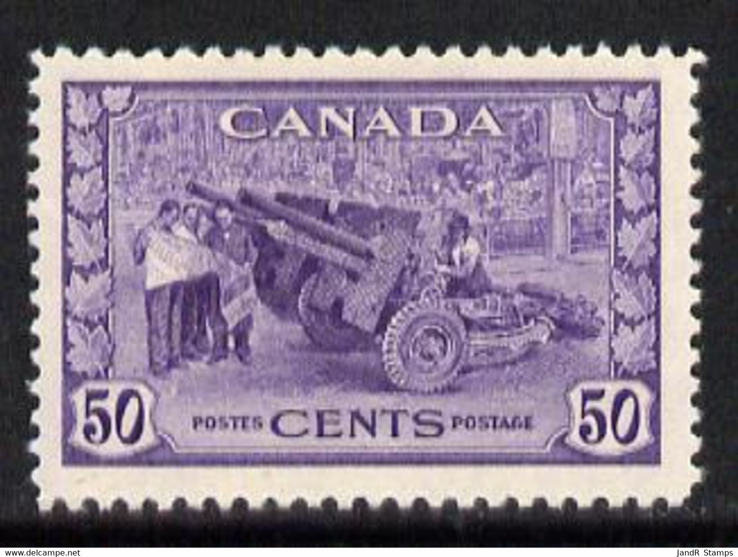 Canada 1942-48 KG6 War Effort 50c Munitions Factory U/m SG 387 - Nuevos