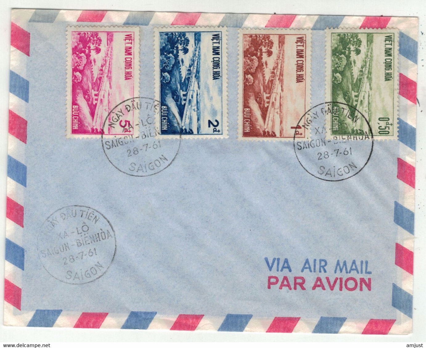 Viêt-Nam // Vietnam //  Lettre FDC 1er Jour  28/7/1961 - Vietnam