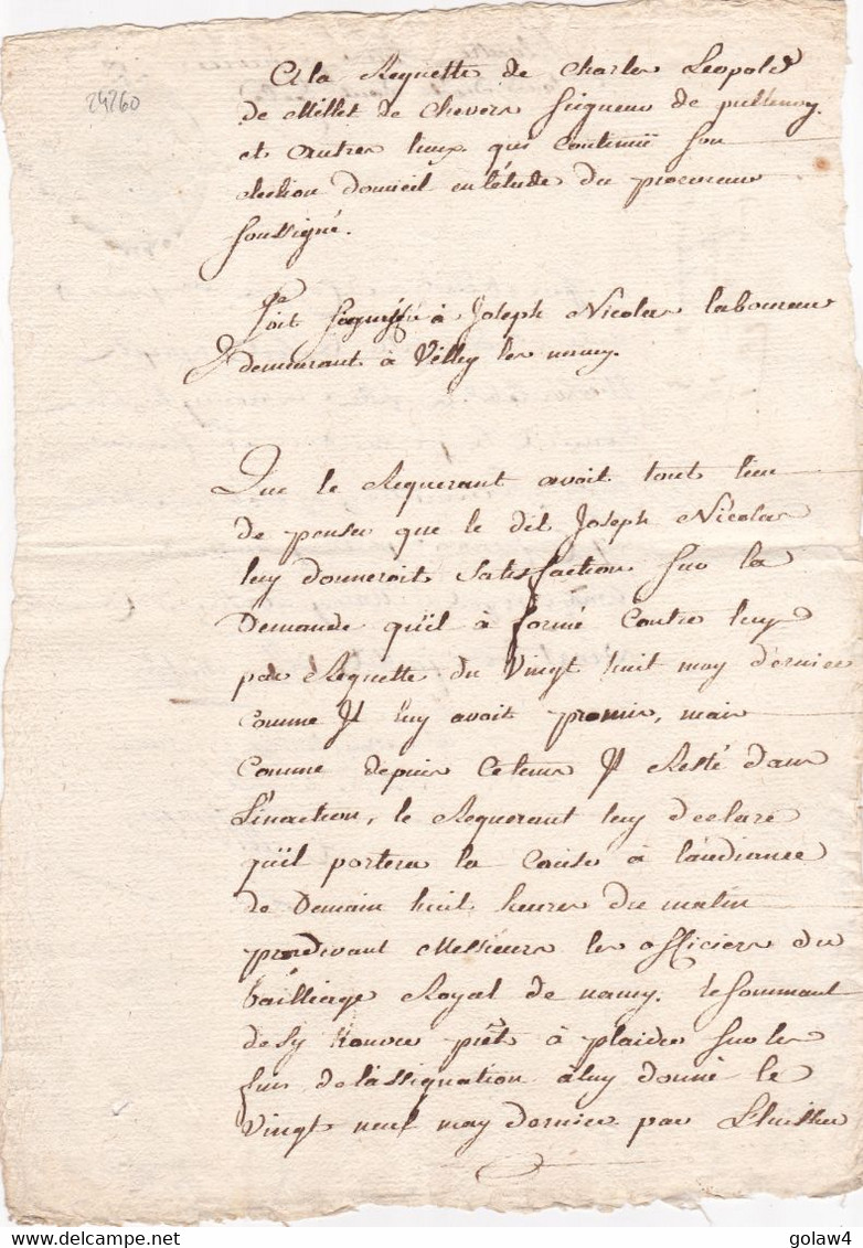 24260# GENERALITE LORRAINE ET BARROIS UN SOL 3 DENIERS VILLERS LES NANCY 1764 MEURTHE ET MOSELLE BAR MEUSE - Seals Of Generality