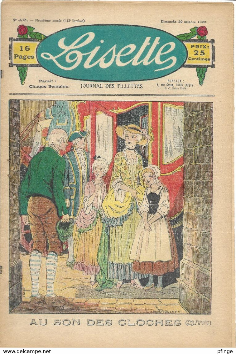 Lisette N°432 Du 20 Octobre 1929 - Lisette